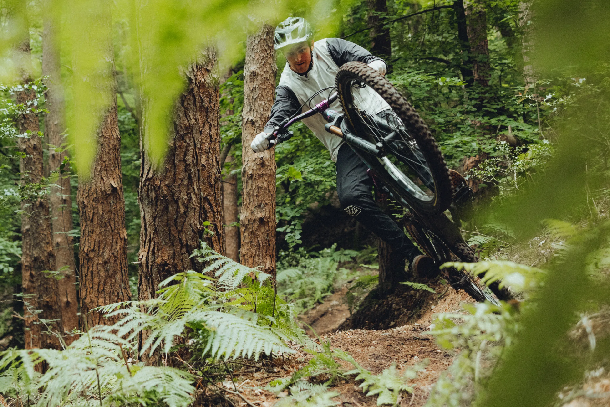 Ride having fun in the woods
