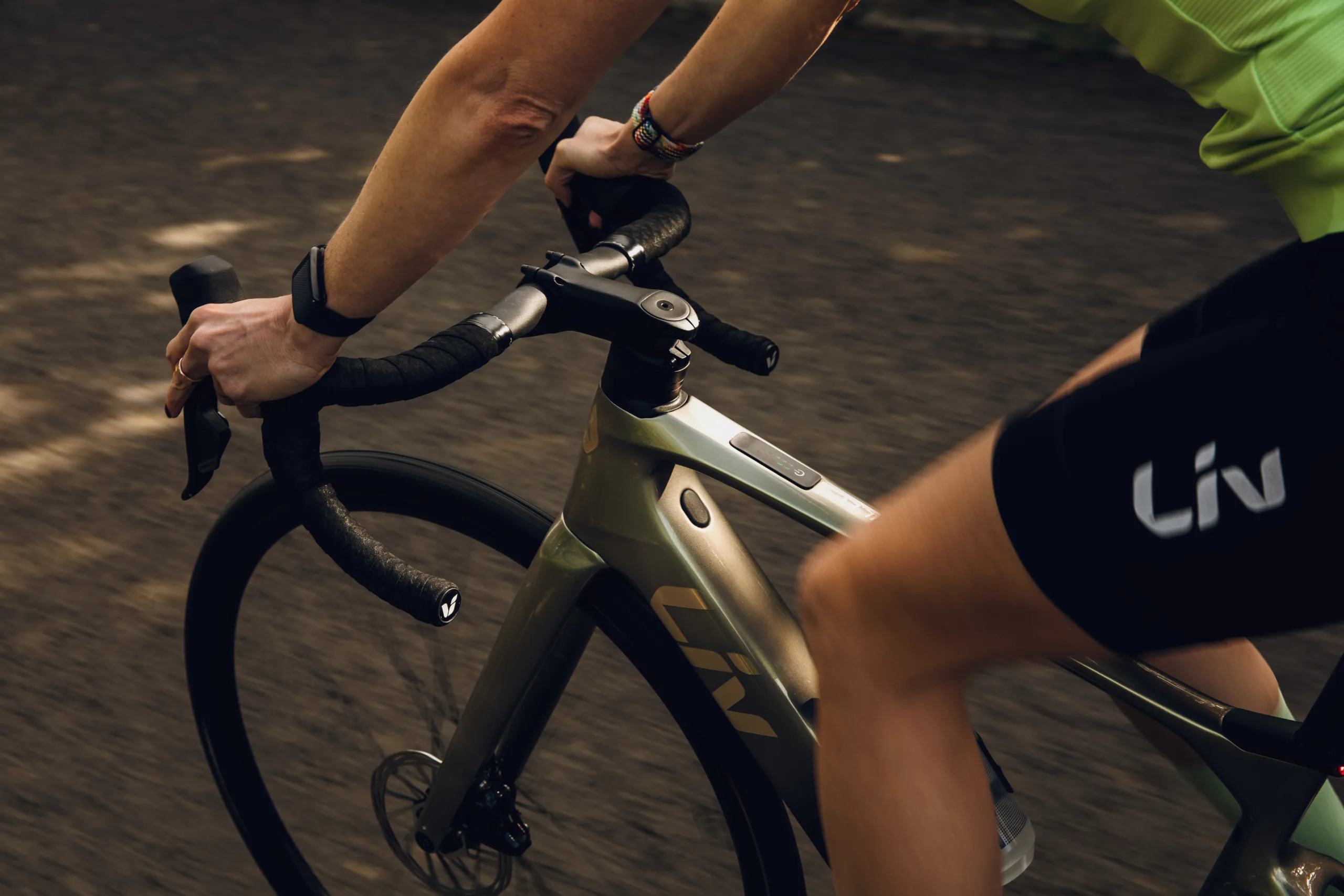 Top of the bike with controls
