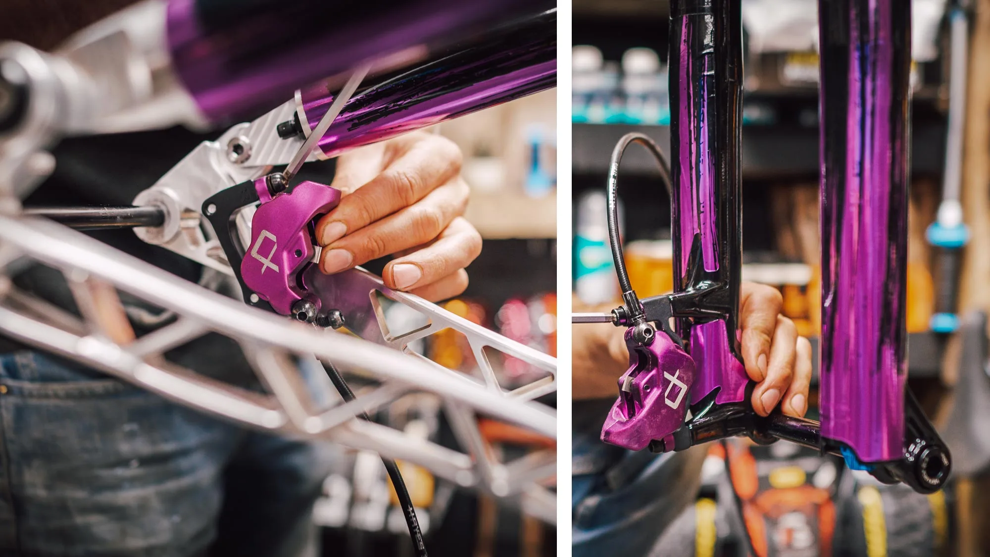 Manitou FS II Future MTB concept project bike, with Purple Hayes hazes brakes