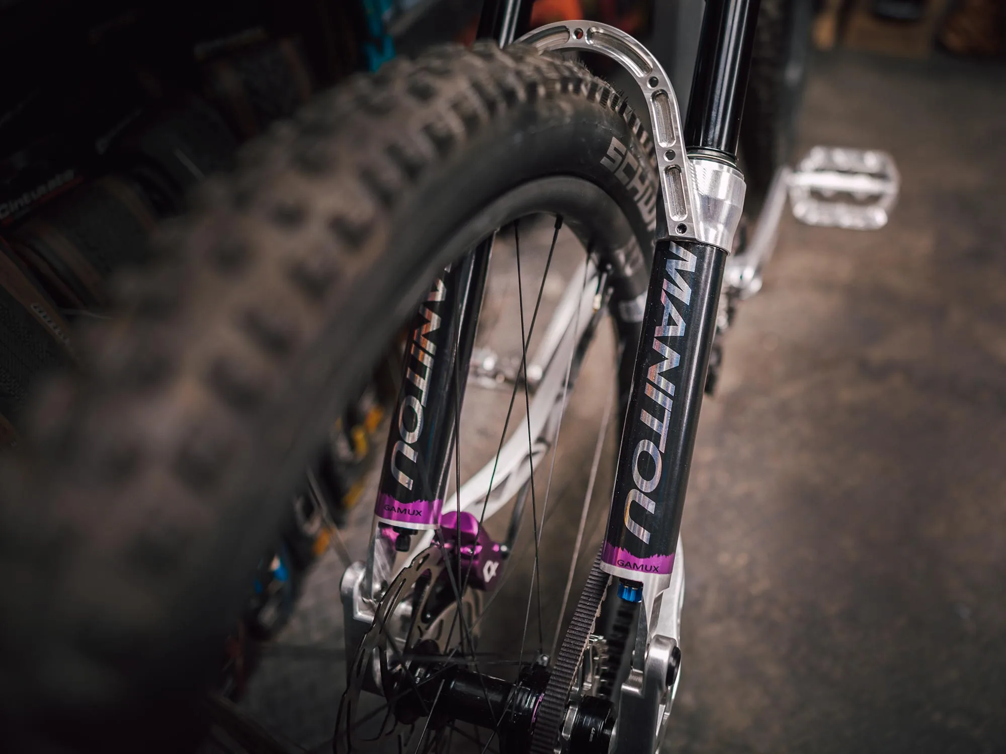 Manitou FS II Future MTB concept project bike prototype built by Gamux around a JUnit fork