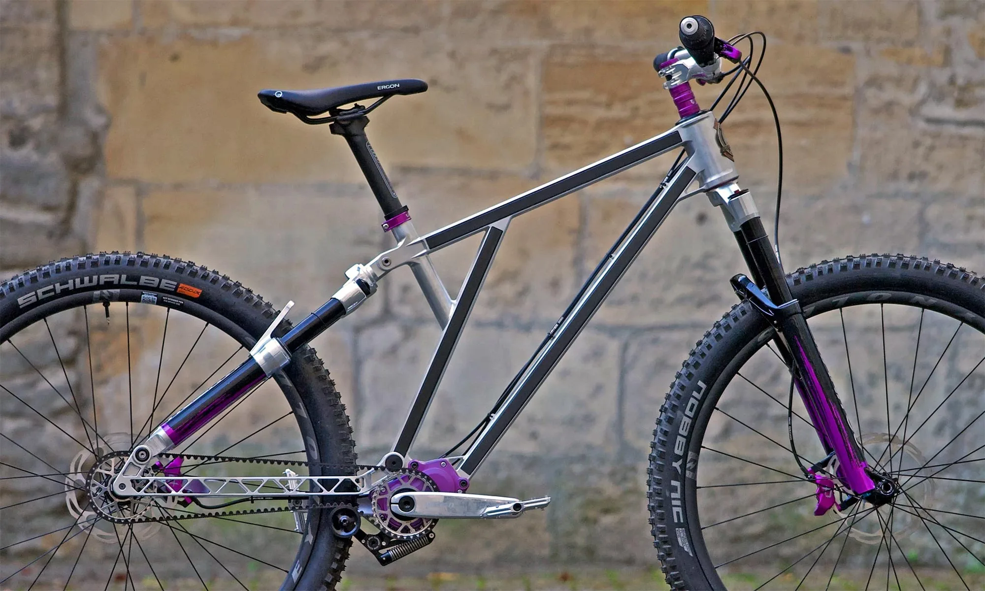 Manitou FS II Future MTB concept project bike prototype built by Gamux, frame detail