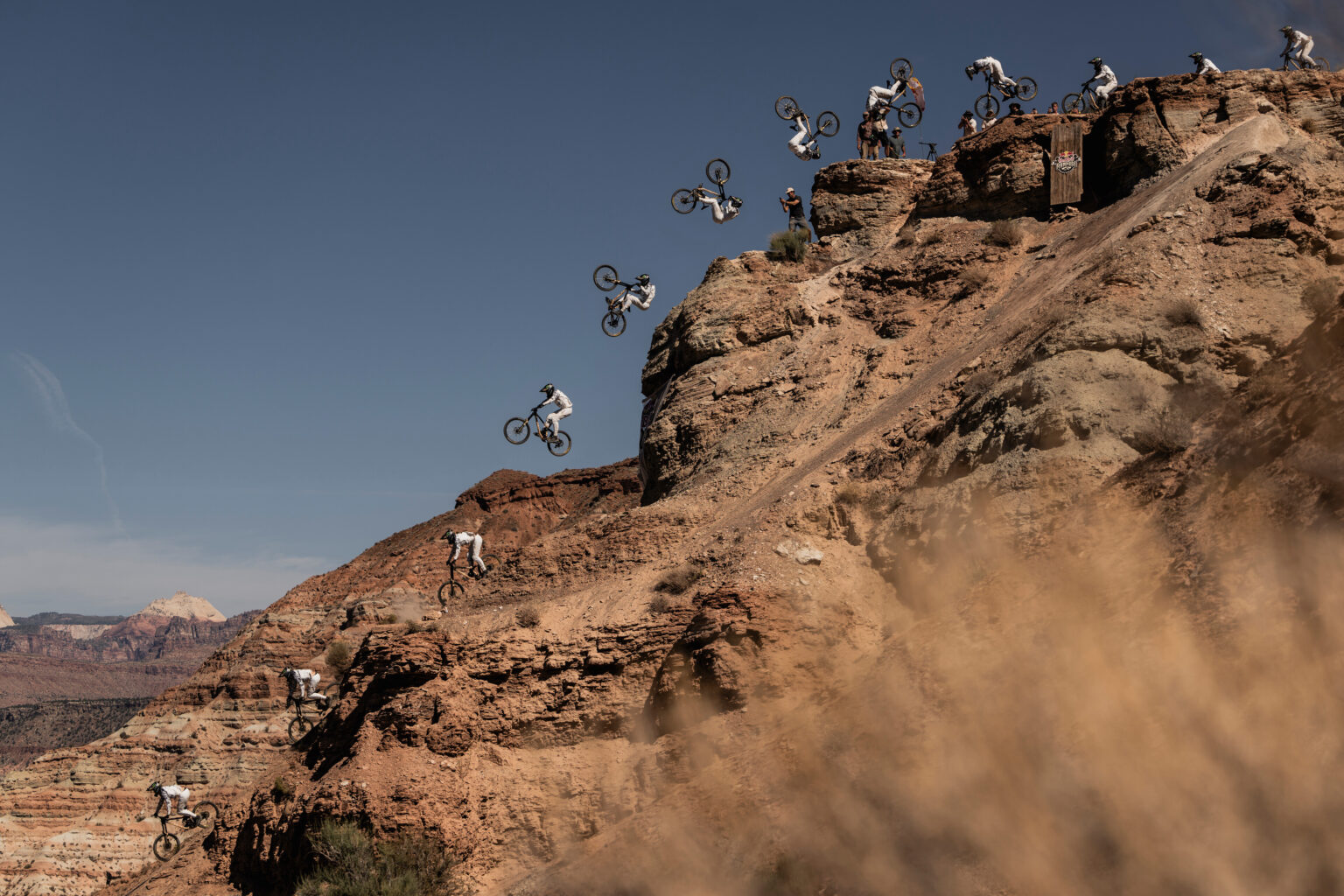 Szymon Godziek performs at Red Bull Rampage in Virgin, Utah, USA on 12 October, 2024. // Bartek Wolinski / Red Bull Content Pool // SI202410130071 // Usage for editorial use only //