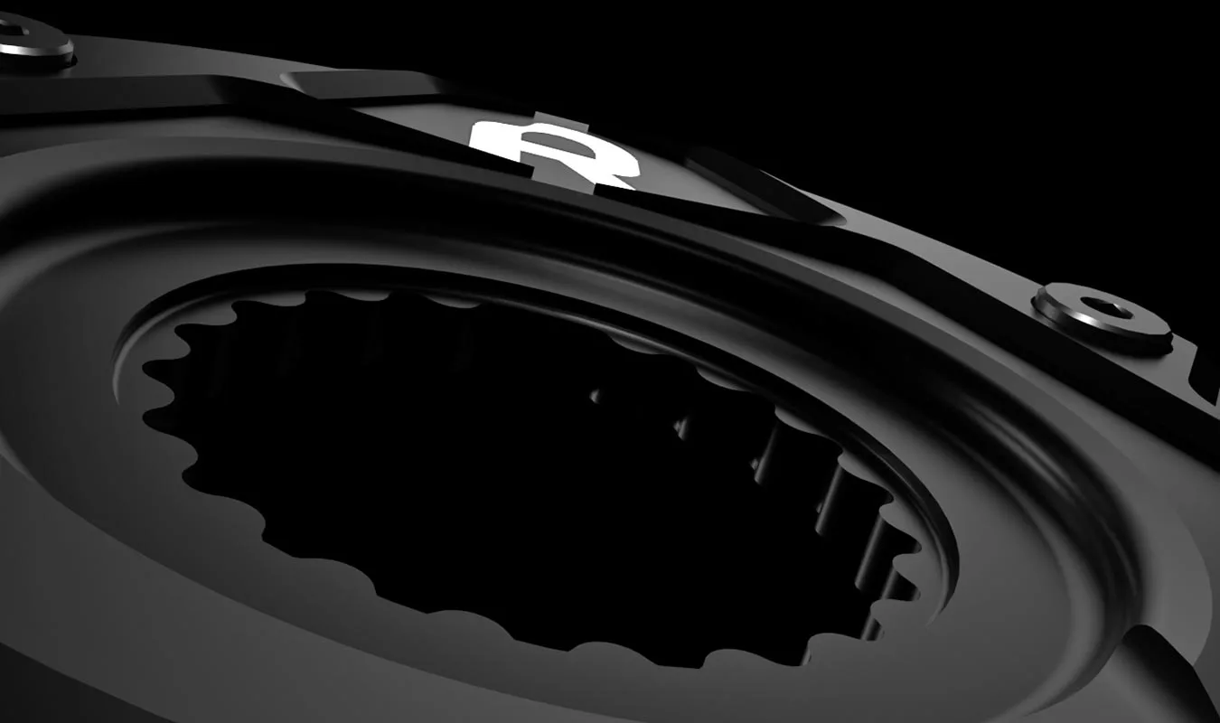 Rimpact Chain Damper inside direct mount mountain bike chainring, direct mount detail