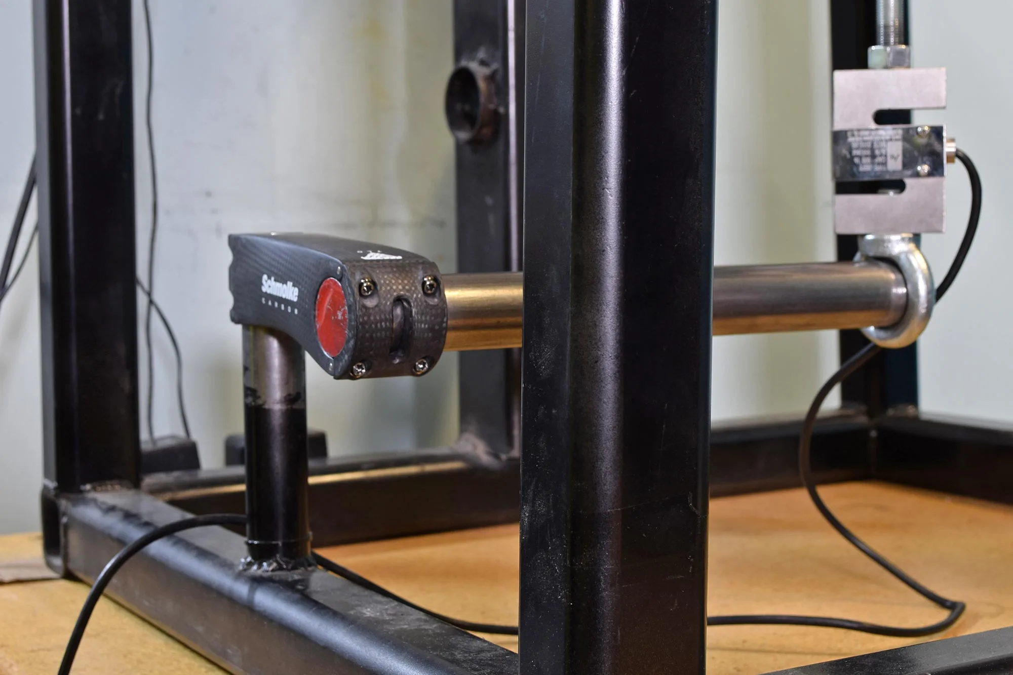 2024 Fair Wheel Bikes Stem Stiffness Tests, Schmolke being tested