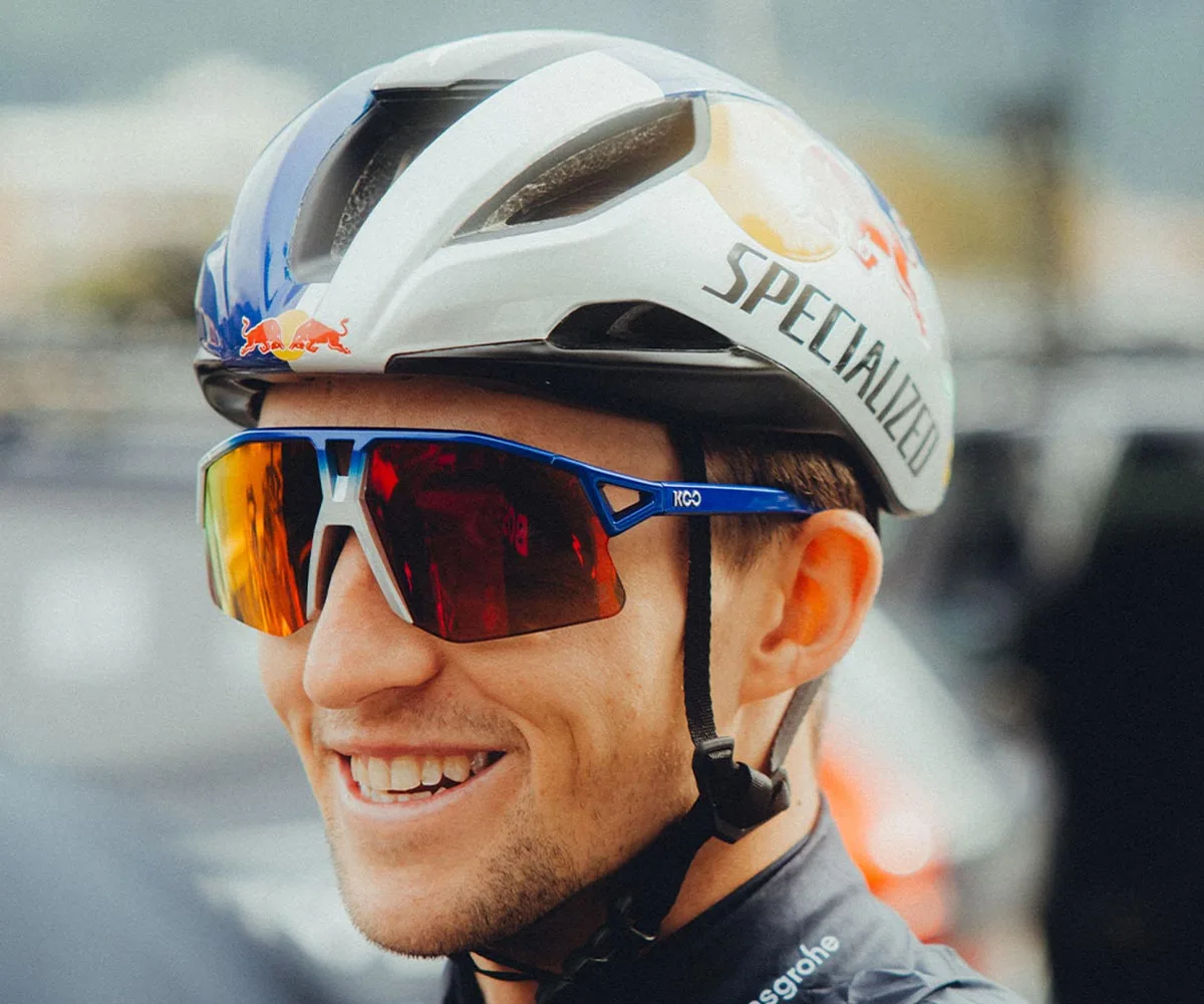 KOO HYPE extra ventilated cycling sunglasses on pro Red Bull rider