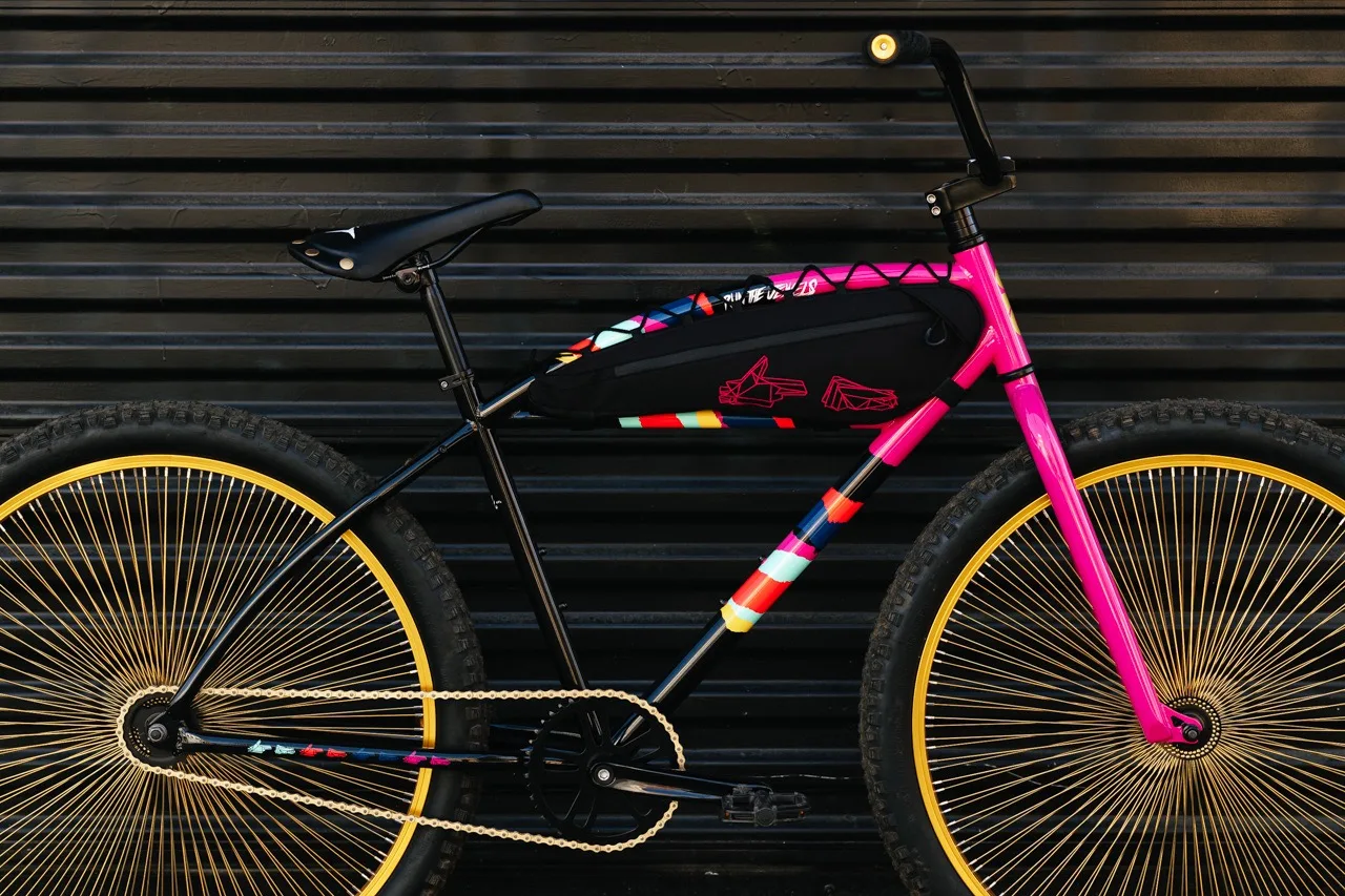 State Bicycle Co. x Run The Jewels Klunker frame bag on bike