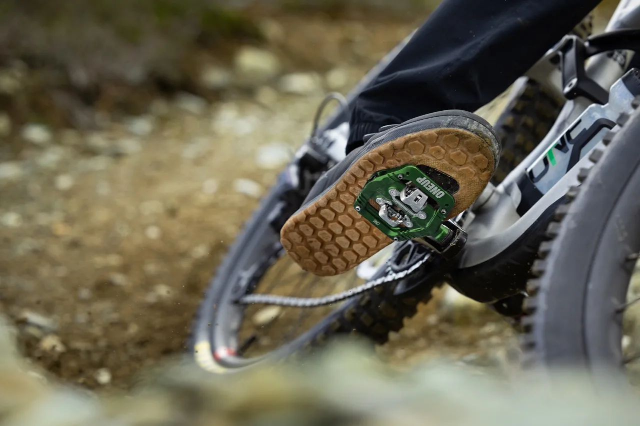 OneUp Components Clip Pedal cornering