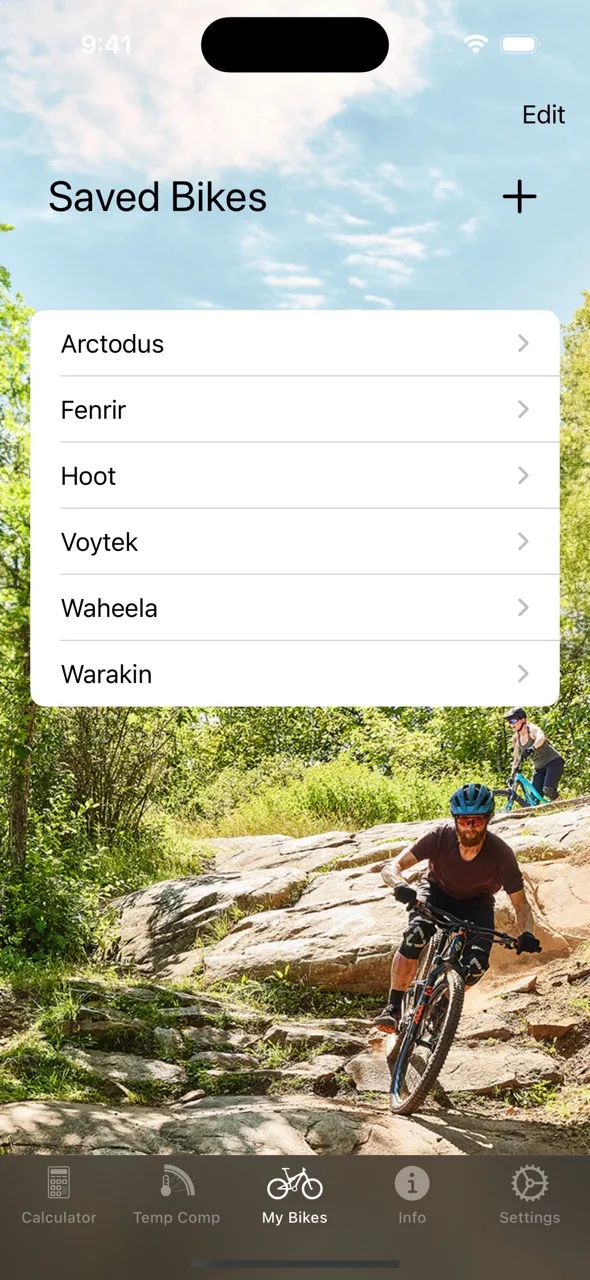 Wolf Tooth Tire Pressure Calulator App saved bikes