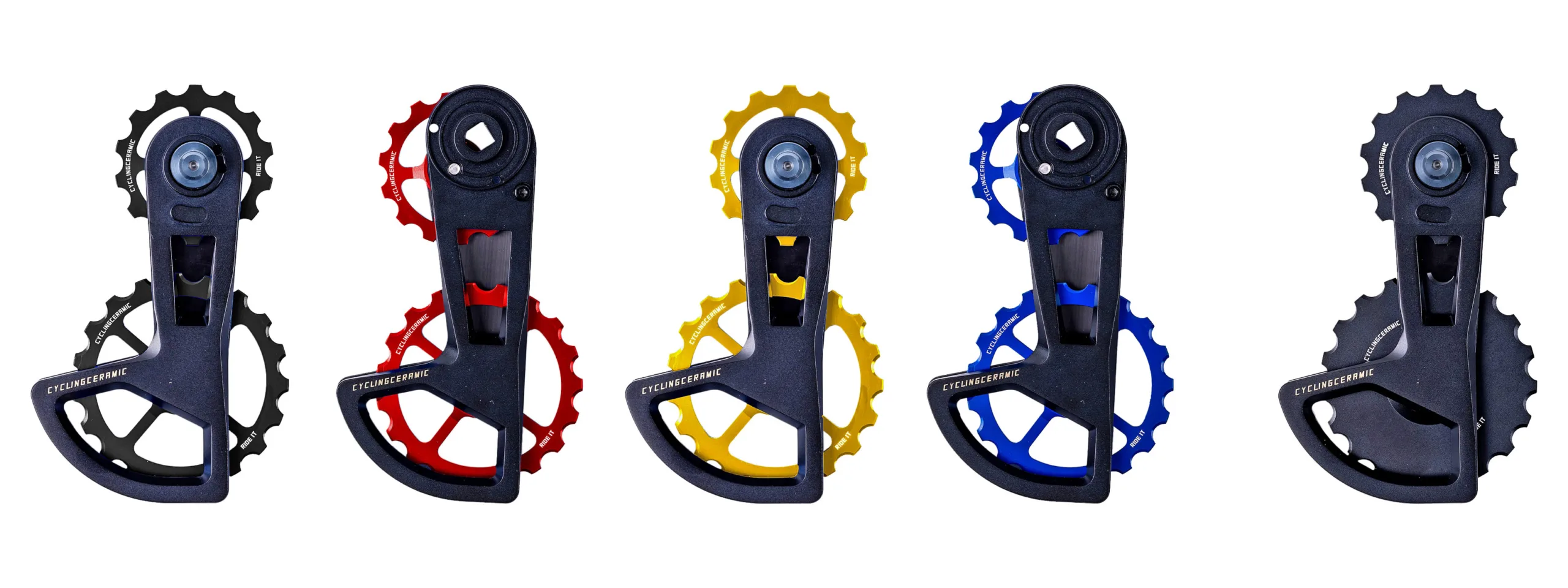 CyclingCeramic OSPW Pro & Race ceramic bearing oversized pulley upgrade road derailleur cages, options