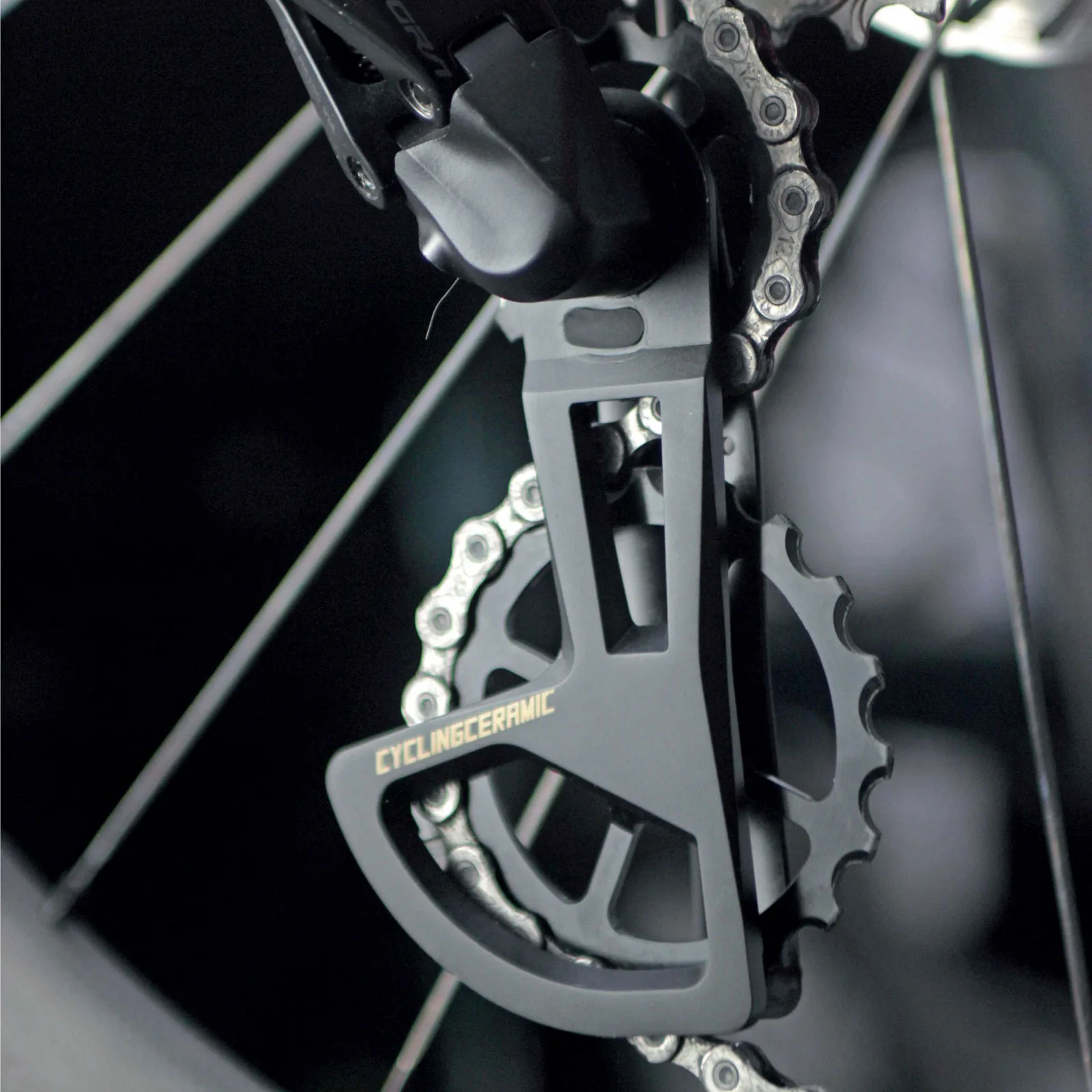 CyclingCeramic OSPW Pro & Race ceramic bearing oversized pulley upgrade road derailleur cages, up close
