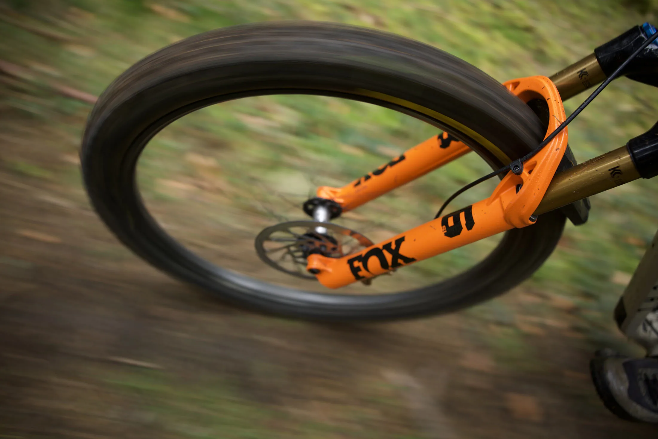 new 2026 fox 36 sl lightweight trail fork shown on a mountain bike.