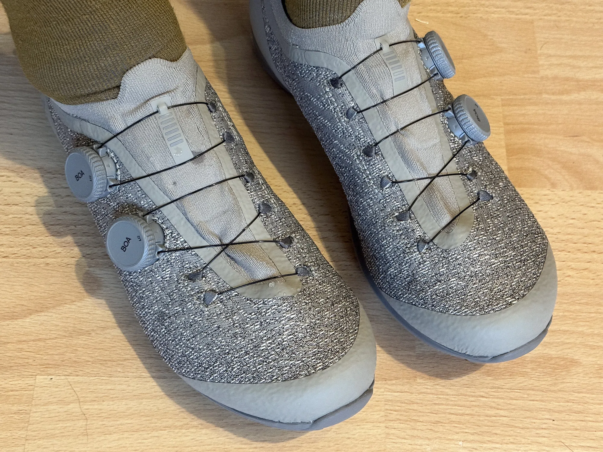 All-new Rapha Pro Team Powerweave gravel bike shoes review, bunched up sock