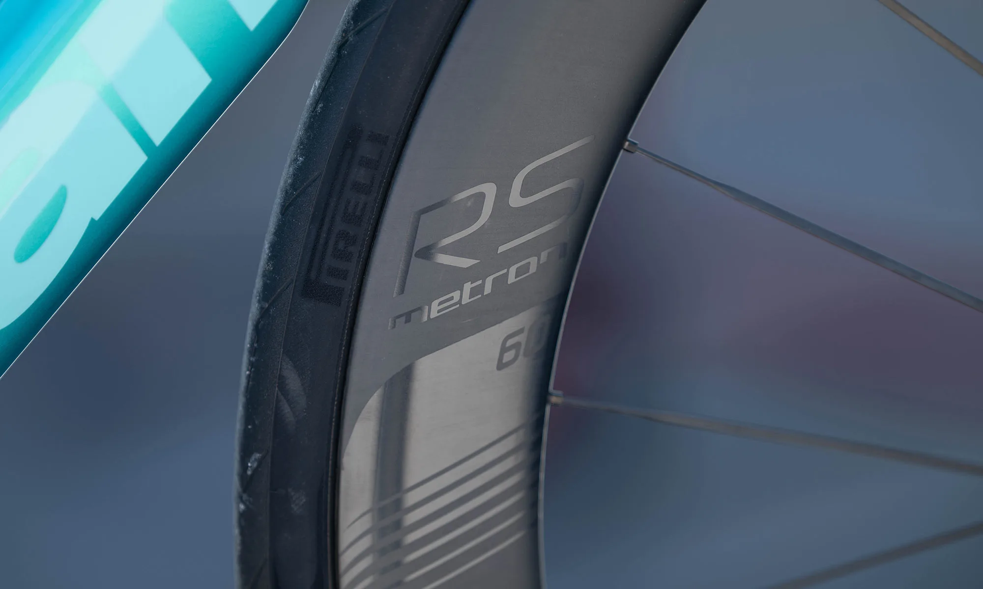 Vision Metron 45 60 RS carbon spoke aero road wheels review, photo by Mirror Media for Road Bike Connection Spring, gloss-on-matte graphics