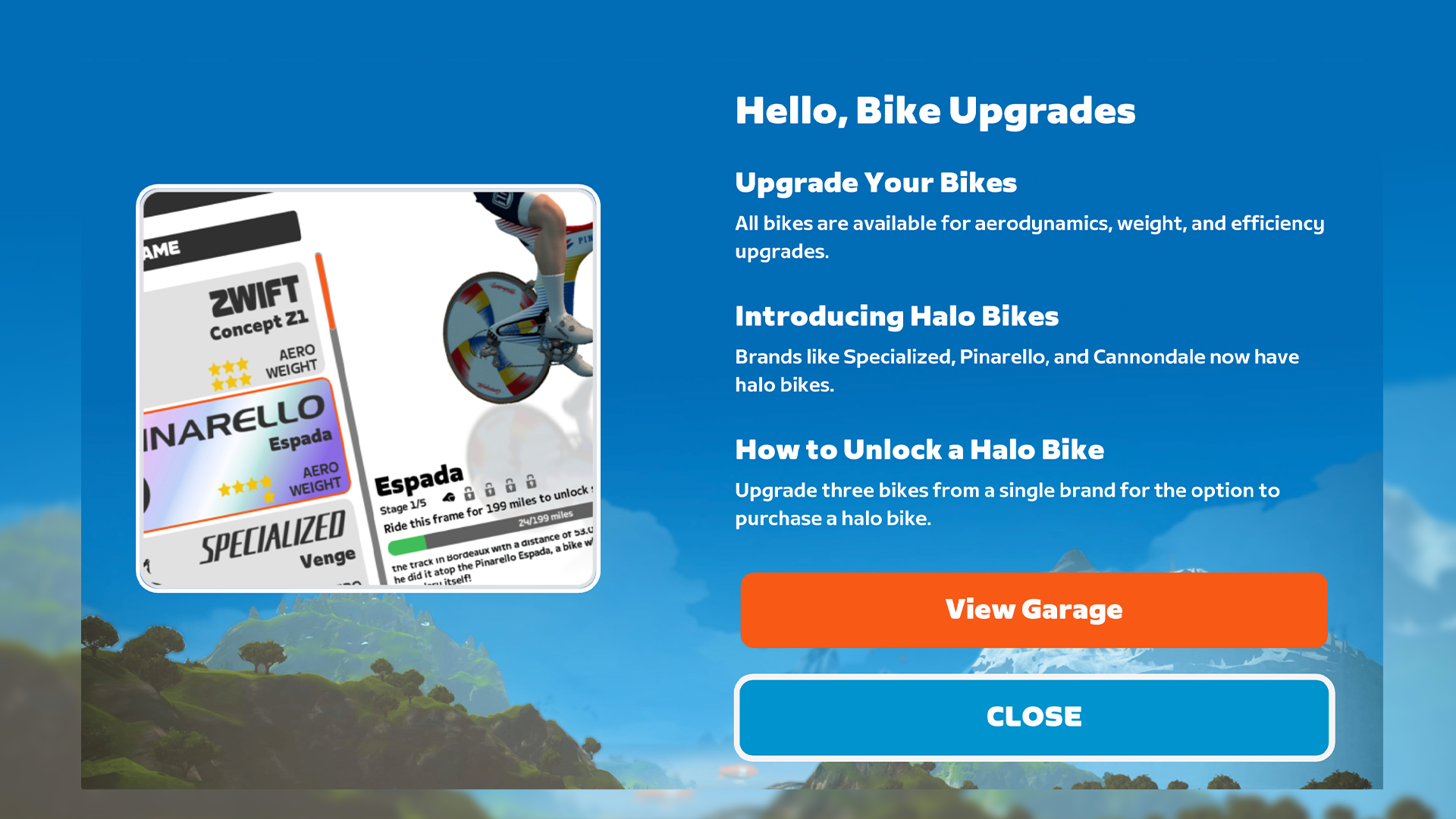 Zwift Halo Bikes Drop shop Pinarello indepth