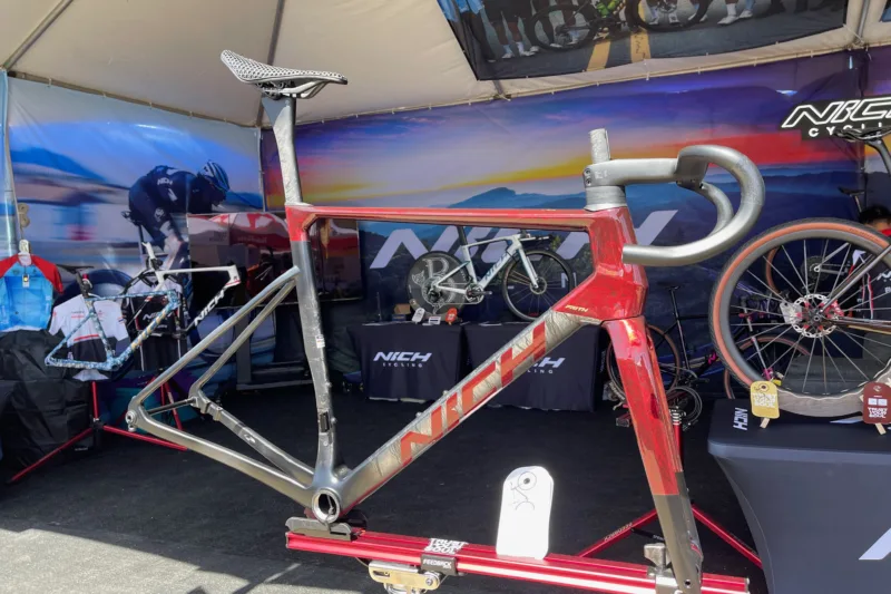 Interesting Sea Otter Finds: NICH Bikes, Aero Road Shoes, and a Spinning Tire Sealant Applicator?