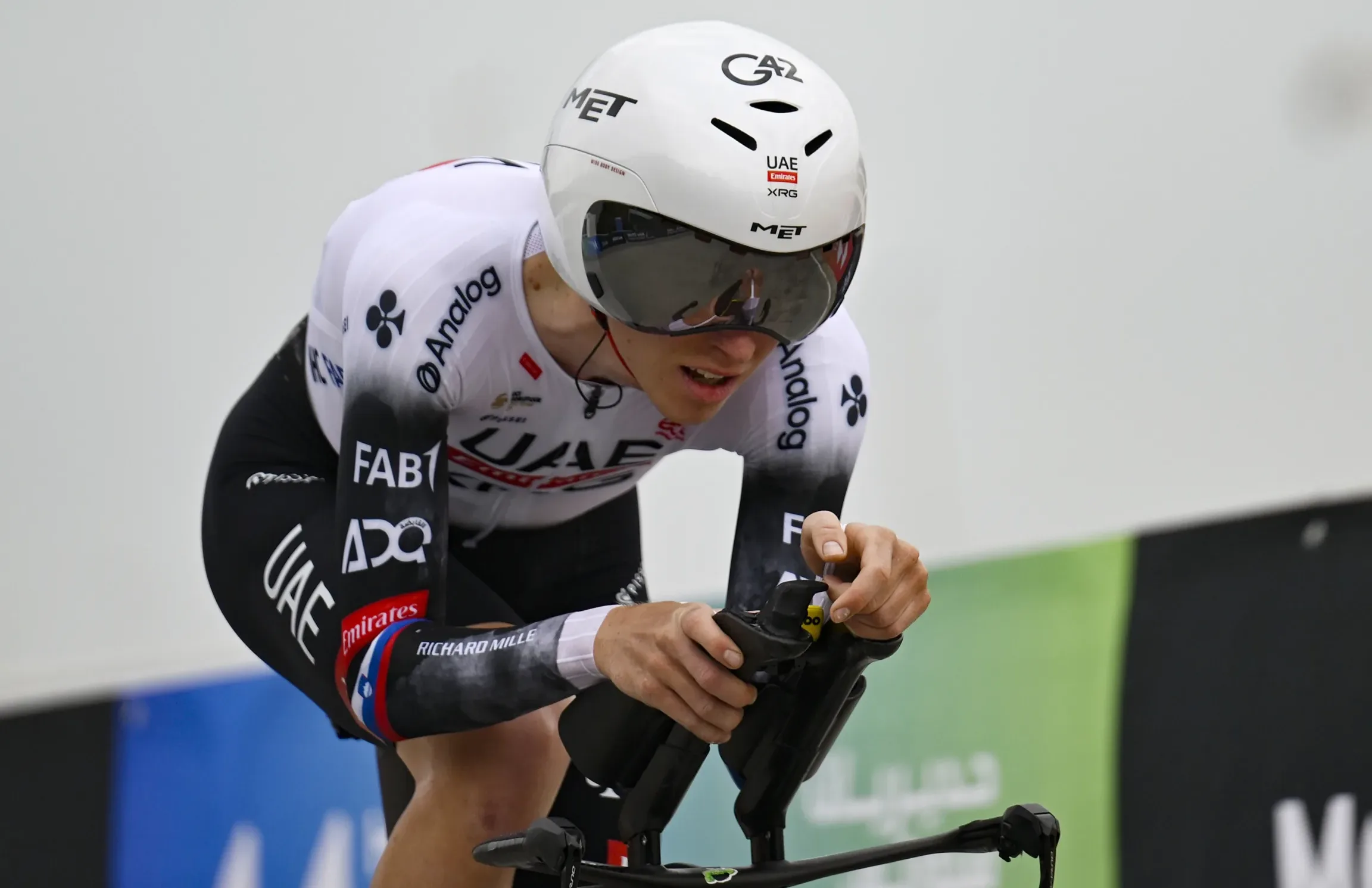 Tadej Pogacar wore the Drone II Widebody at the 2025 UAE Tour
