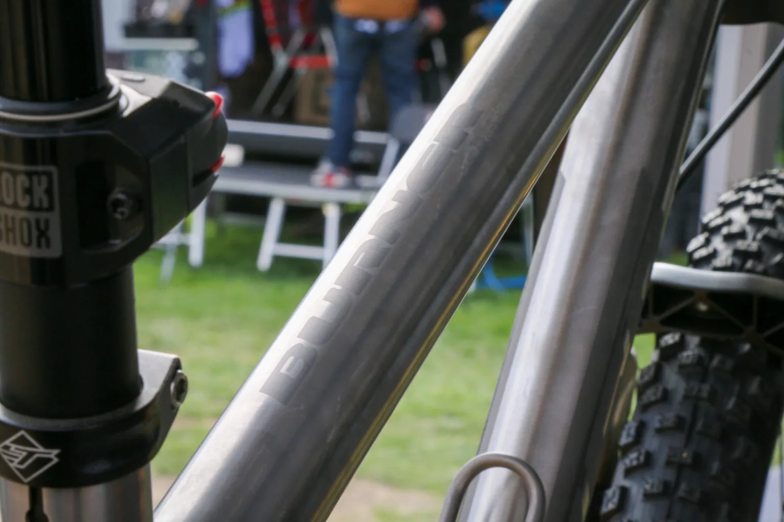 Turner Burner titanium prototype top tube