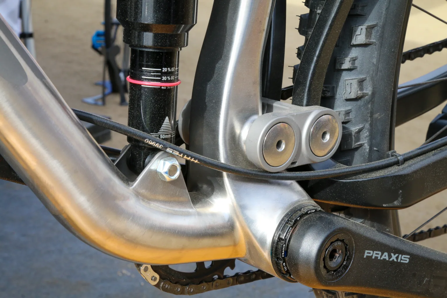 Turner Burner titanium prototype bb shell