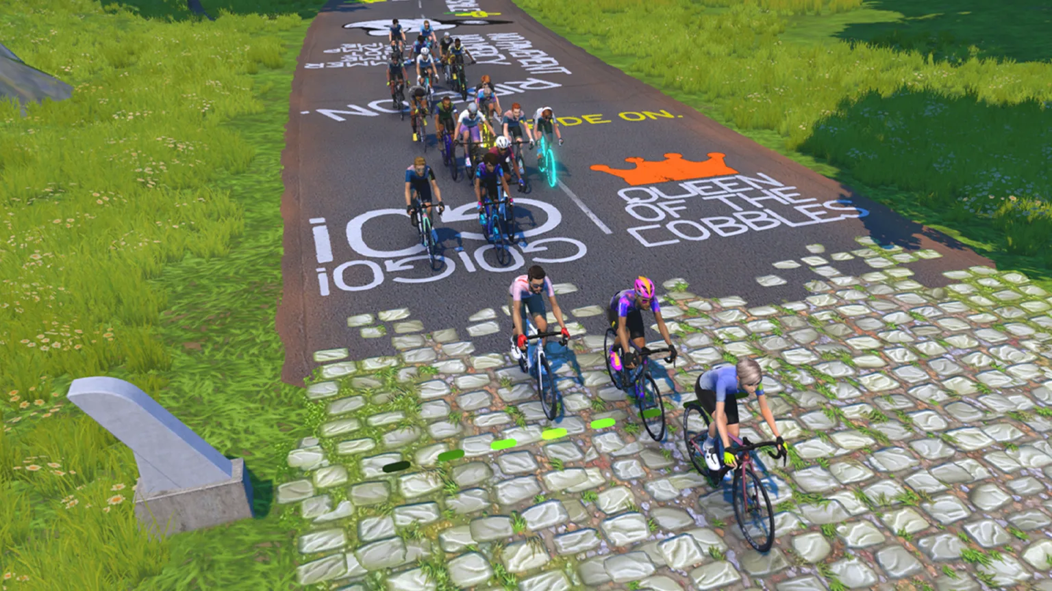 Zwift France cobbled road hell of the north updates route map