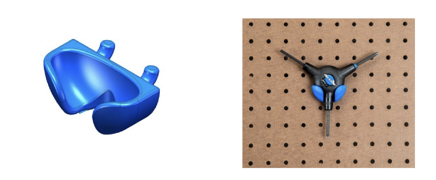 Park Tool 3D printed peg hook holders 3 way