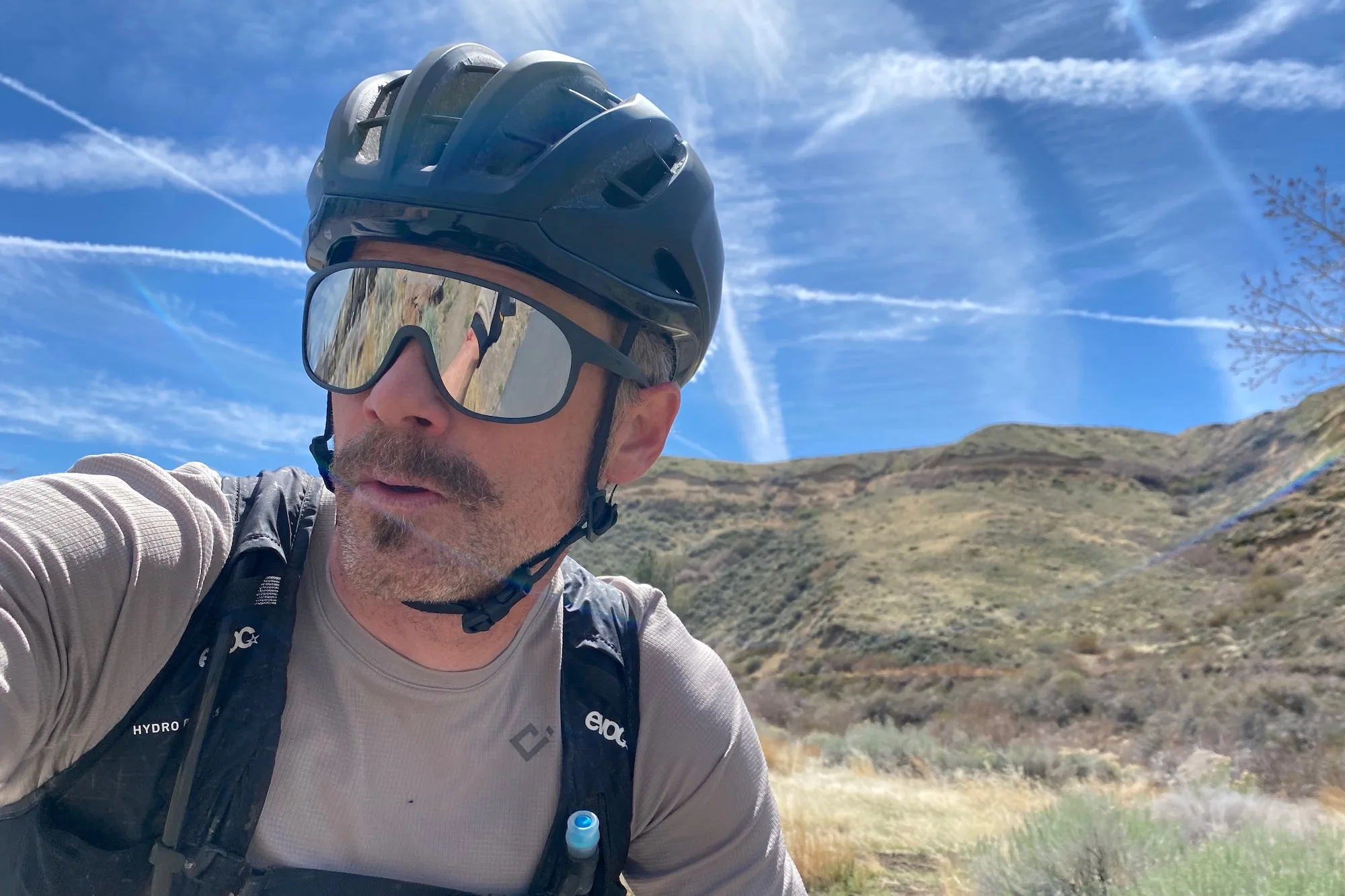 Wearing the Vallon Watchtowers on a gravel bike ride
