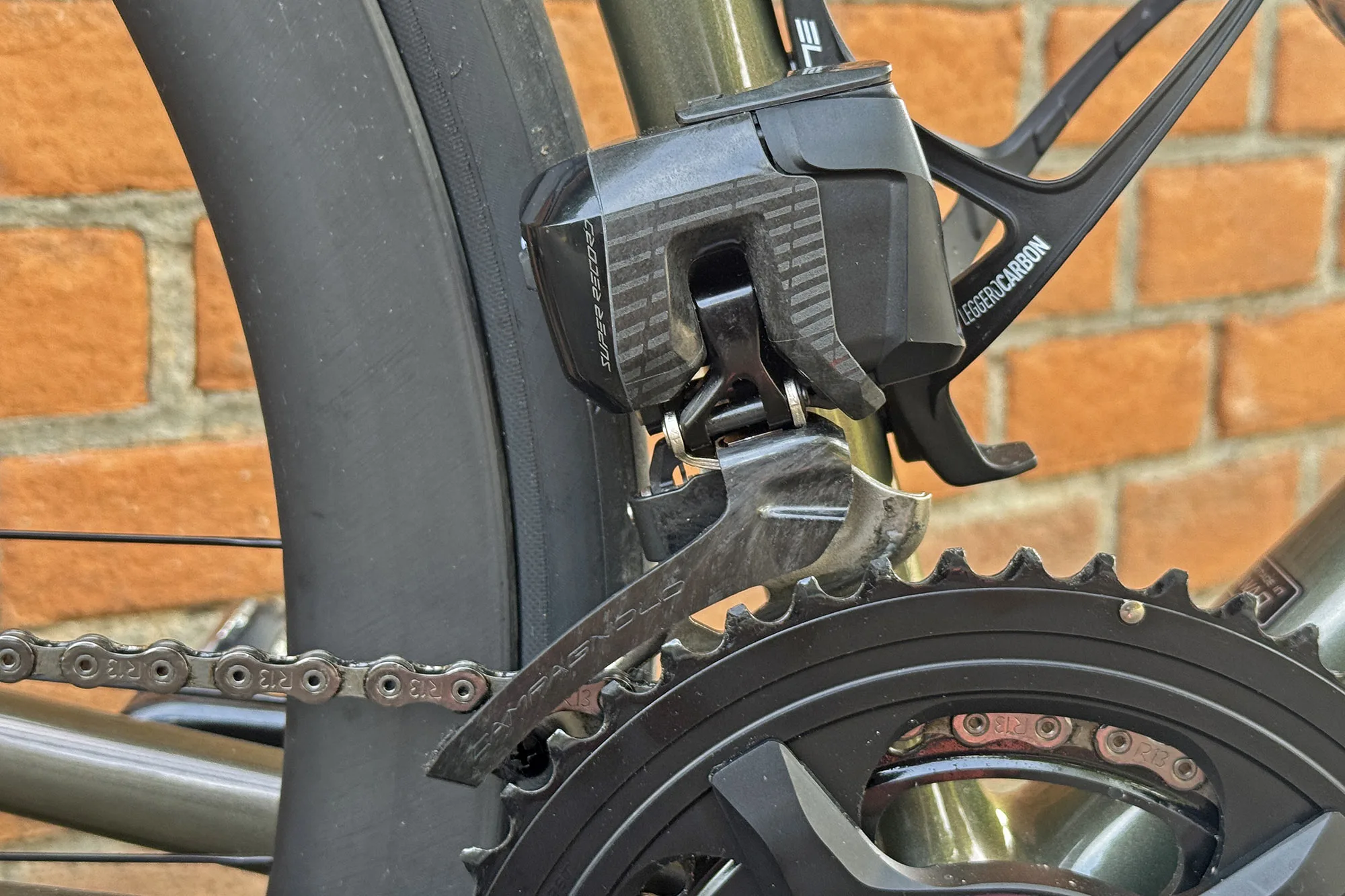 Campagnolo Super Record 13 is a lighter, faster & more affordable wireless 2x13-speed road groupset, front derailleur