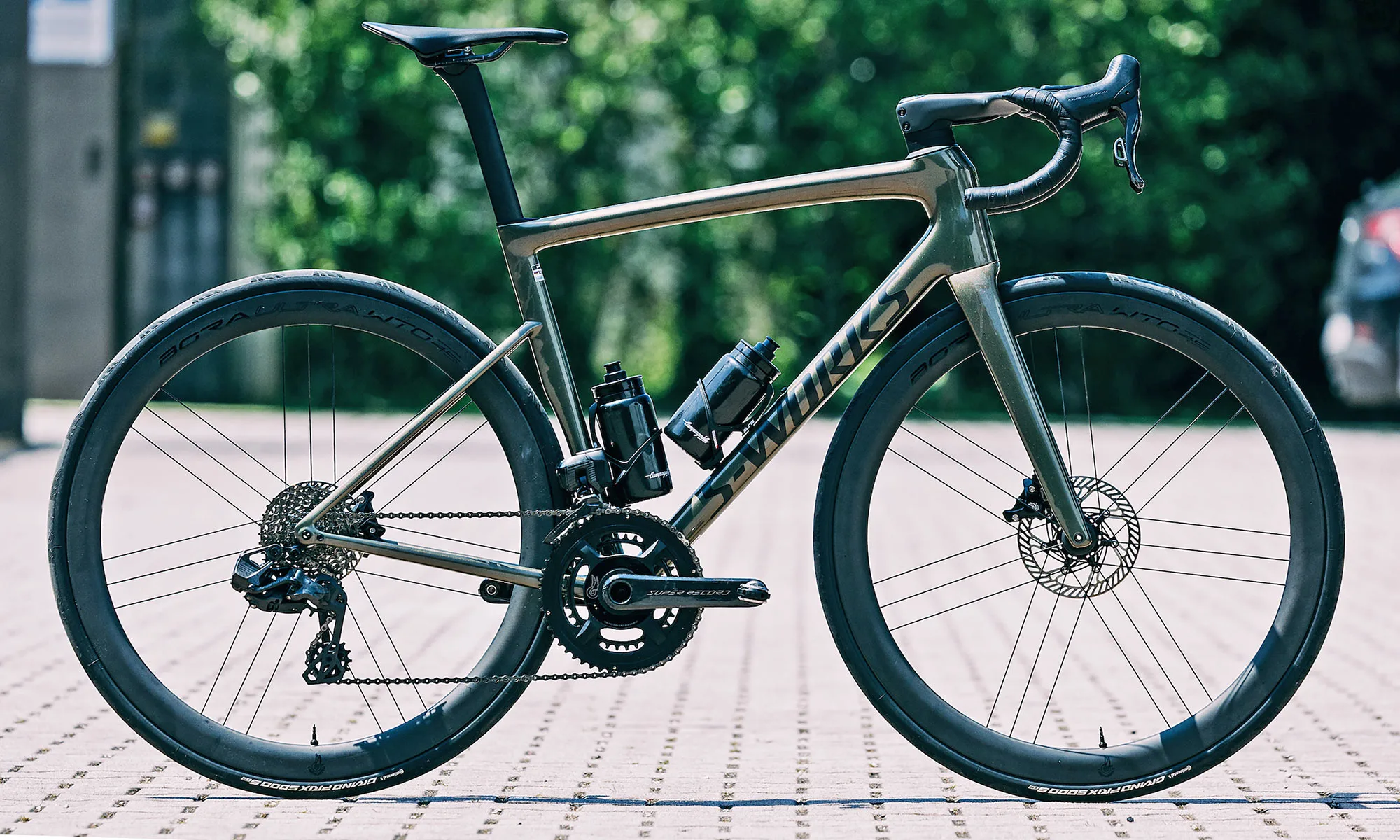 Campagnolo Super Record 13 wireless 2x13-speed lighter faster more affordable road groupset, on an S-Works Tarmac SL8