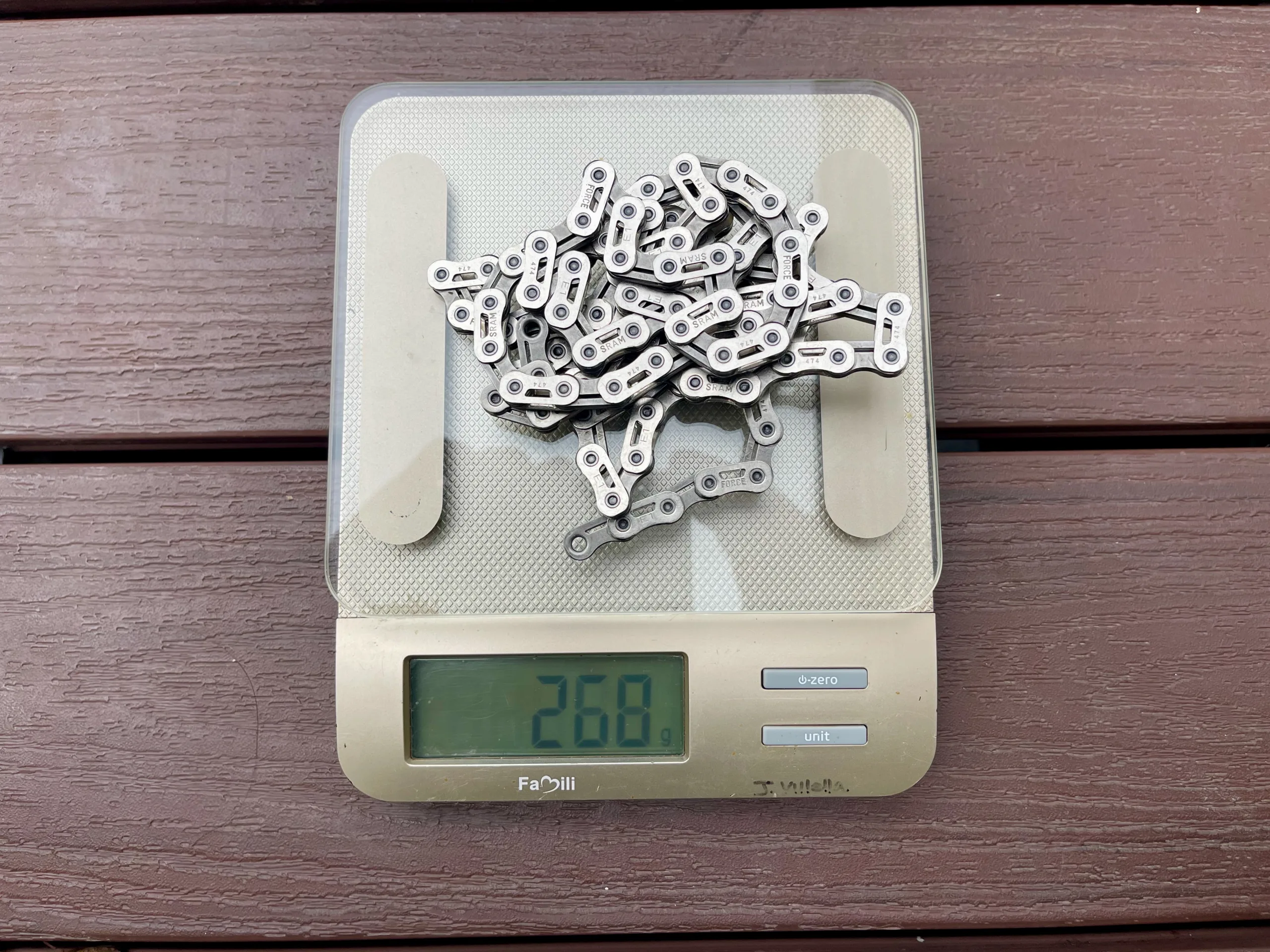 Force AXS XPLR Colnago gravel chain weight