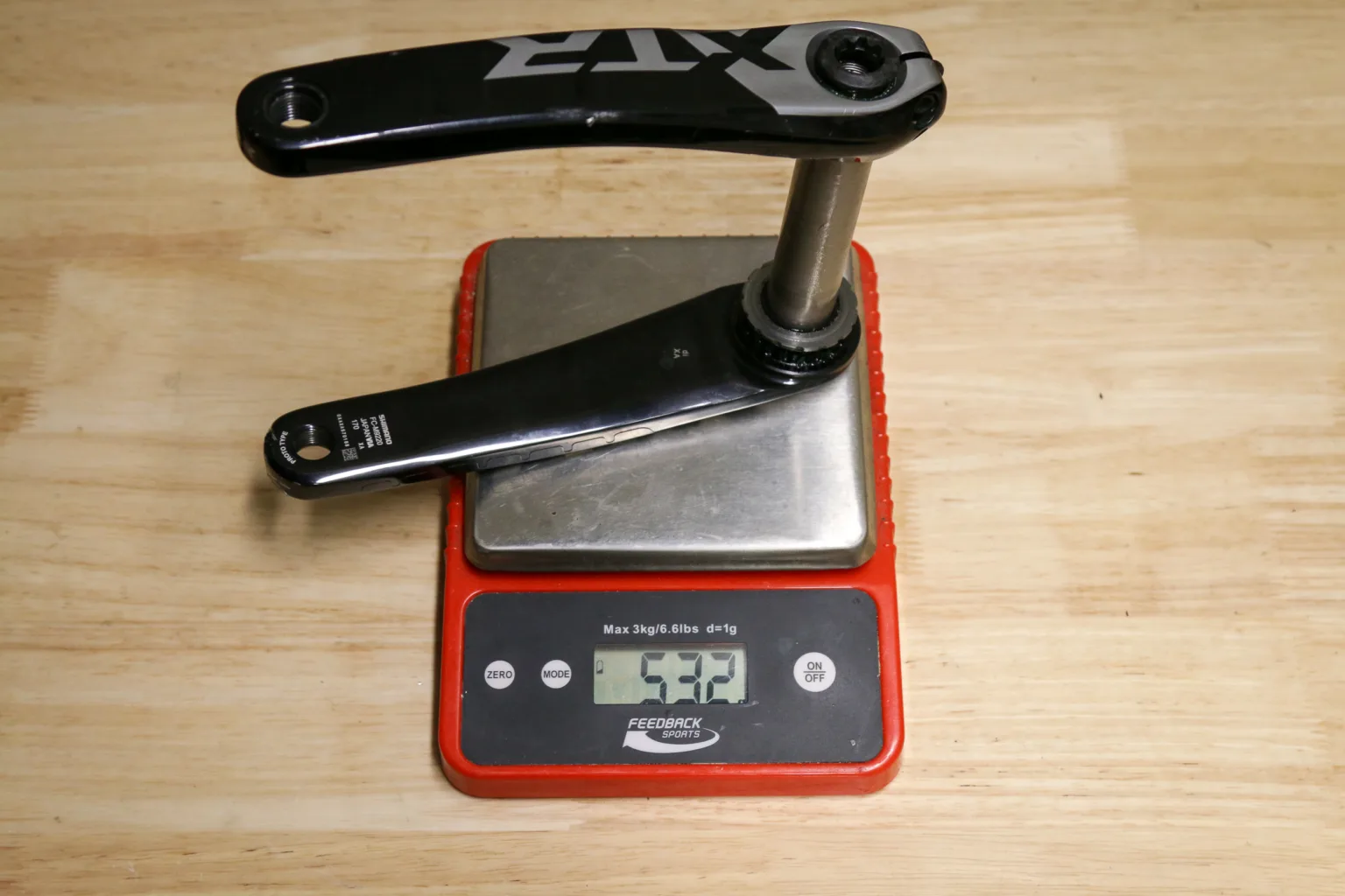 Shimano XTR Di2 actual weight crankset no ring