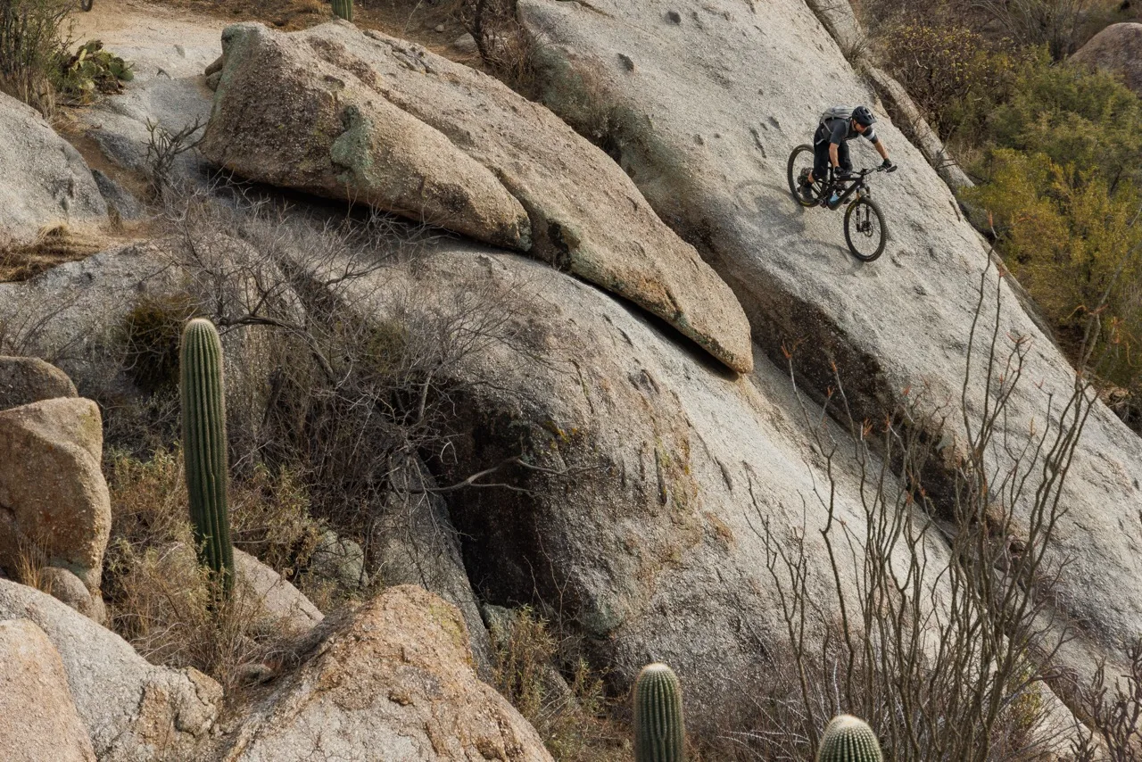 Riding big slab on Shimano XTR Di2 on Ibis Ripmo