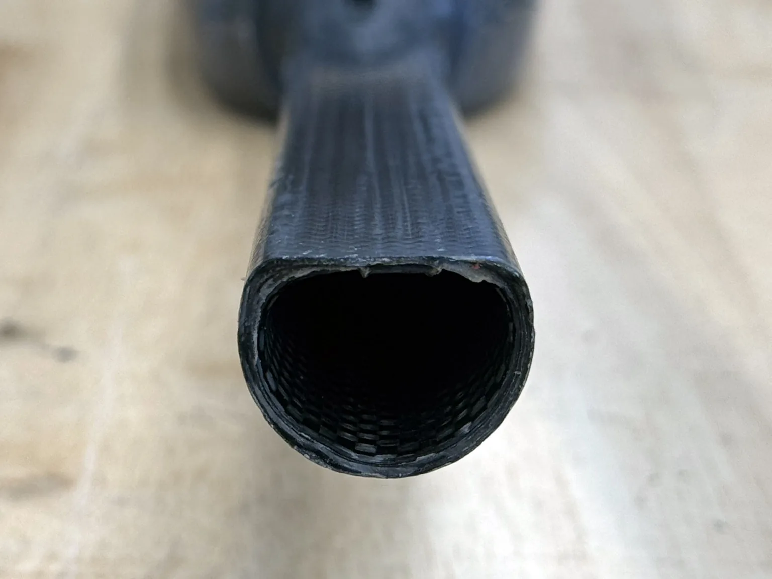 closeup of new parlee z-zero gt carbon fork fresh out of the mold.