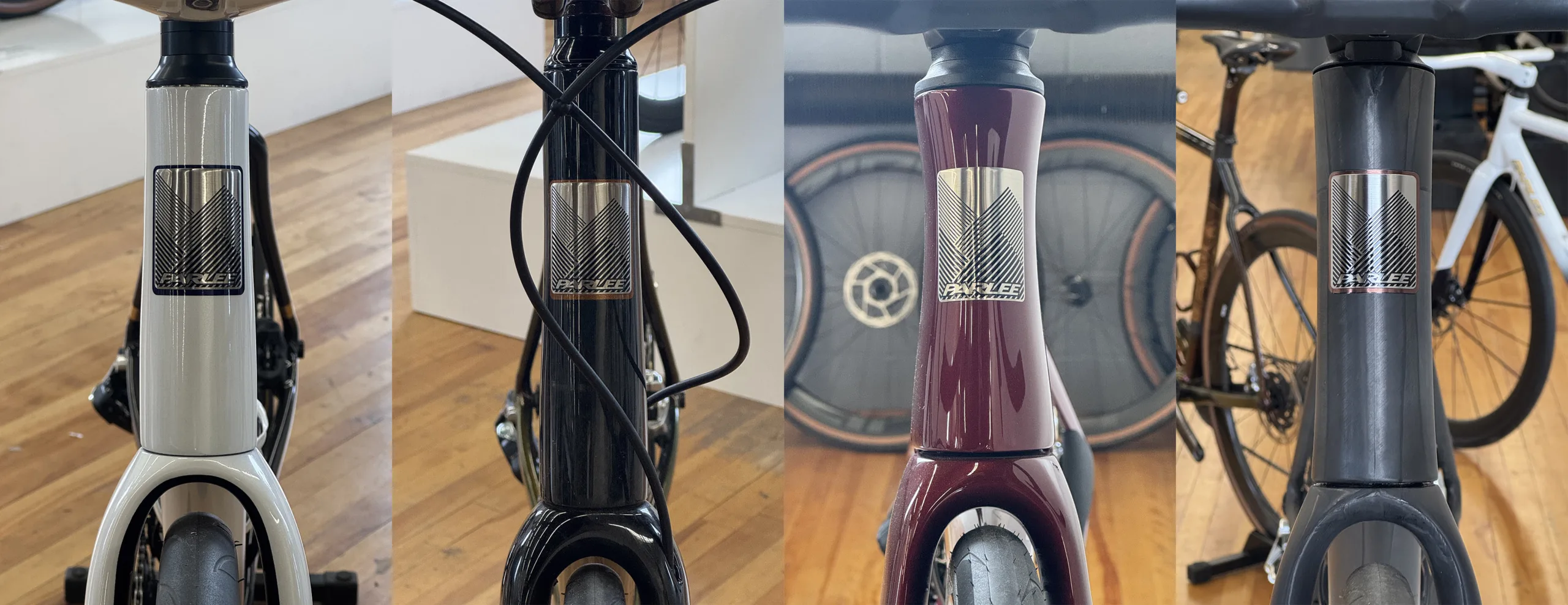 comparison of several road bike head tubes from Parlee Cycles.