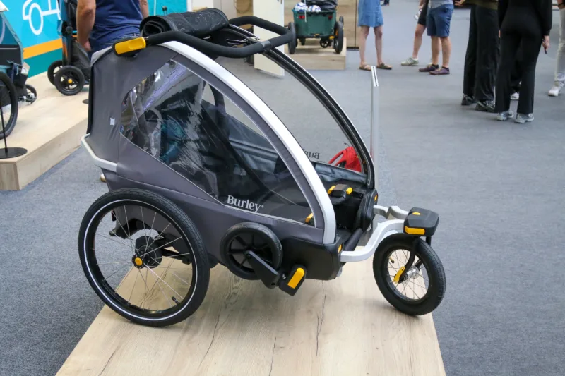Prototype Burley Solina Trailer Combines Fold Flat Seats for Cargo w/ Premium Stroller Features