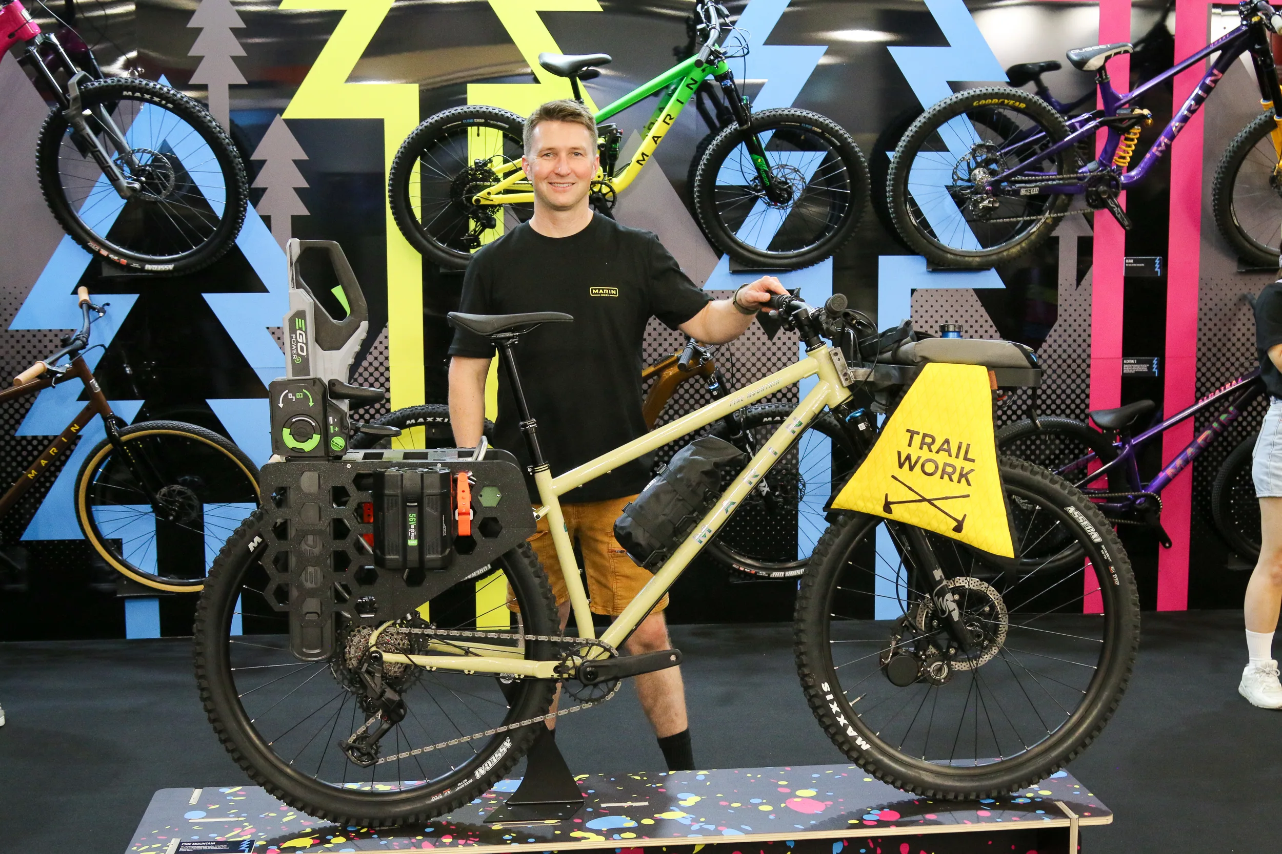 Brendan Carberry with custom Marin at Eurobike
