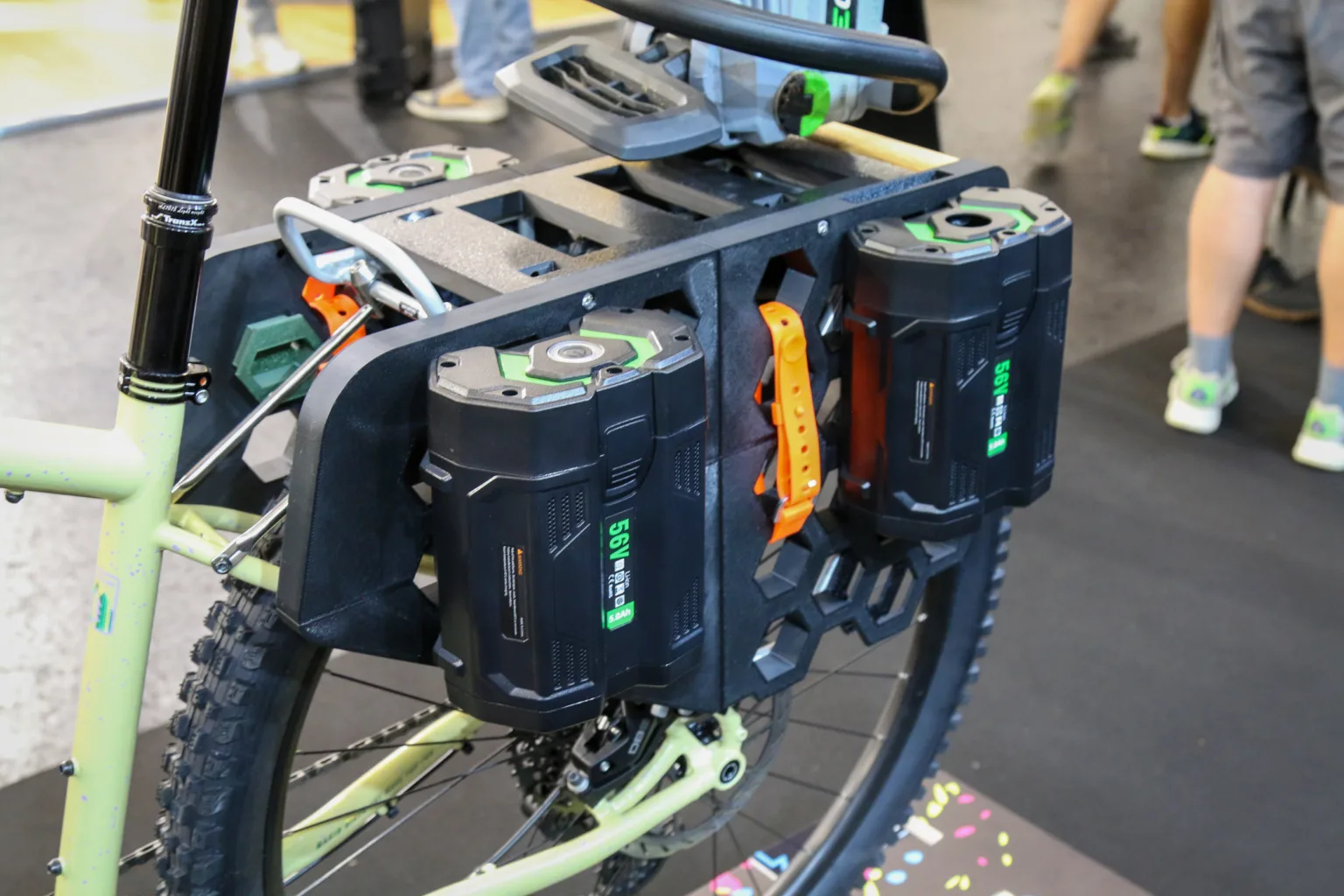 rear rack with battery holders