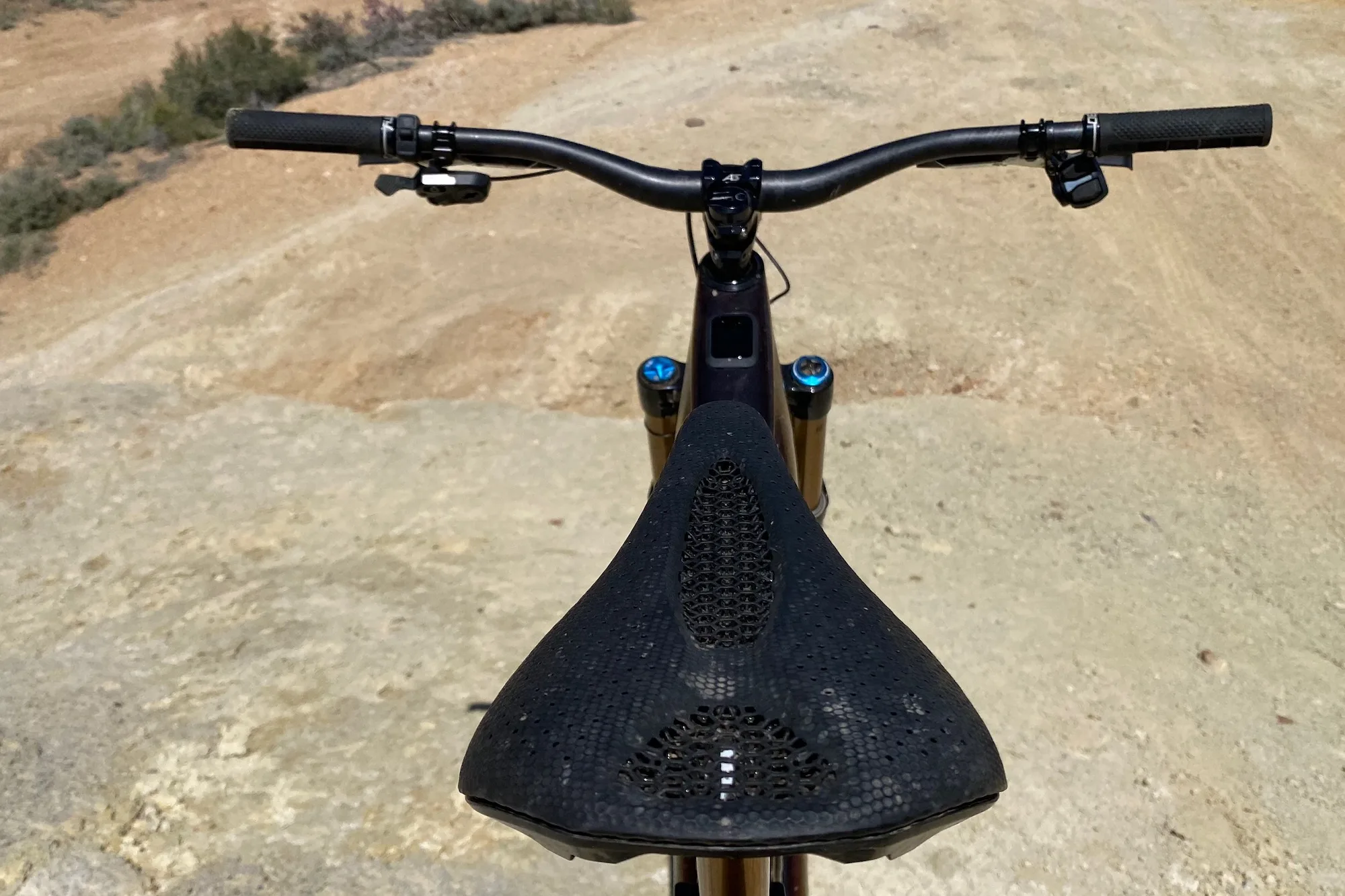 The Race Face Era handlebar on the S-Works Turbo Levo 4