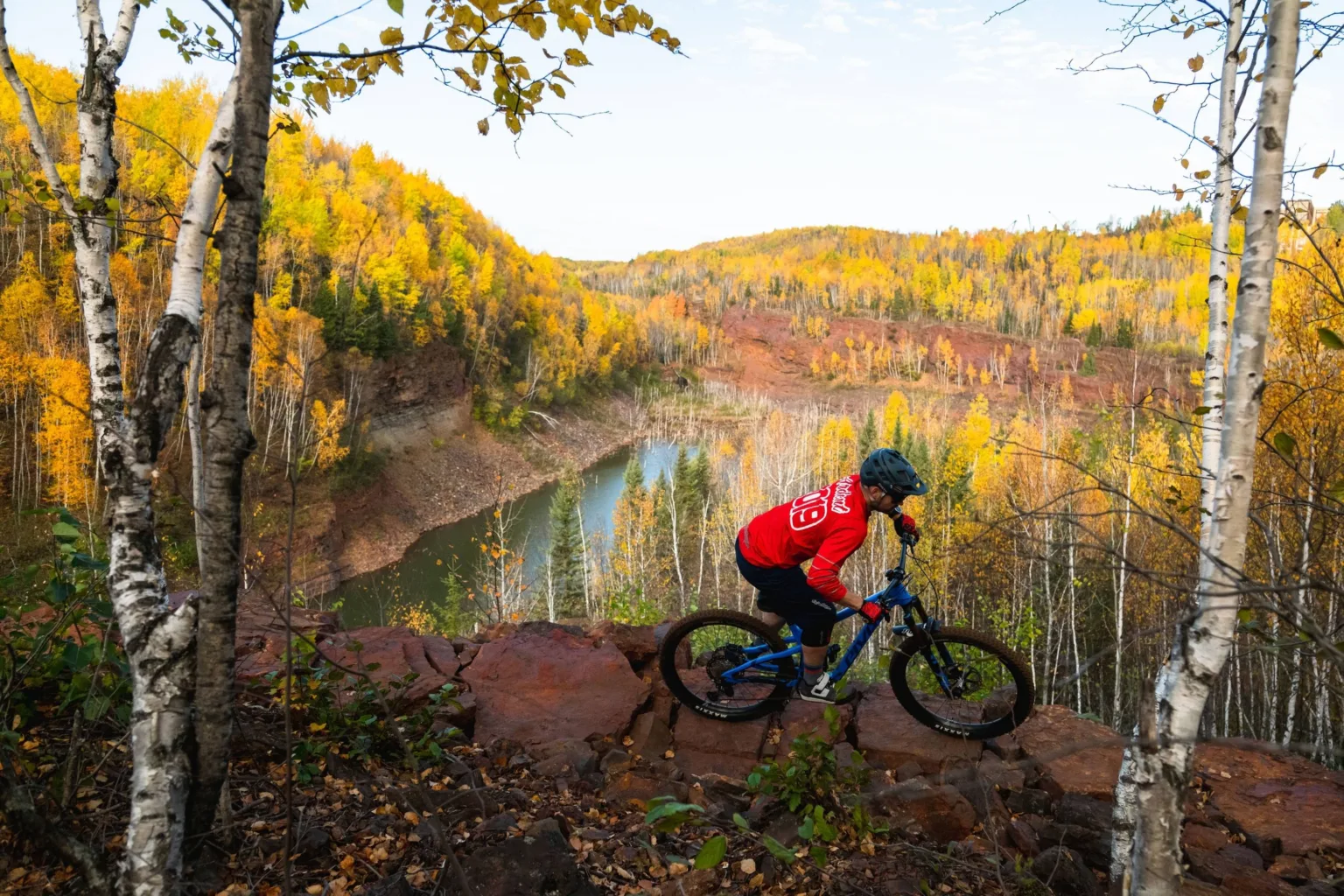 Fall mountain biking in Minnesota