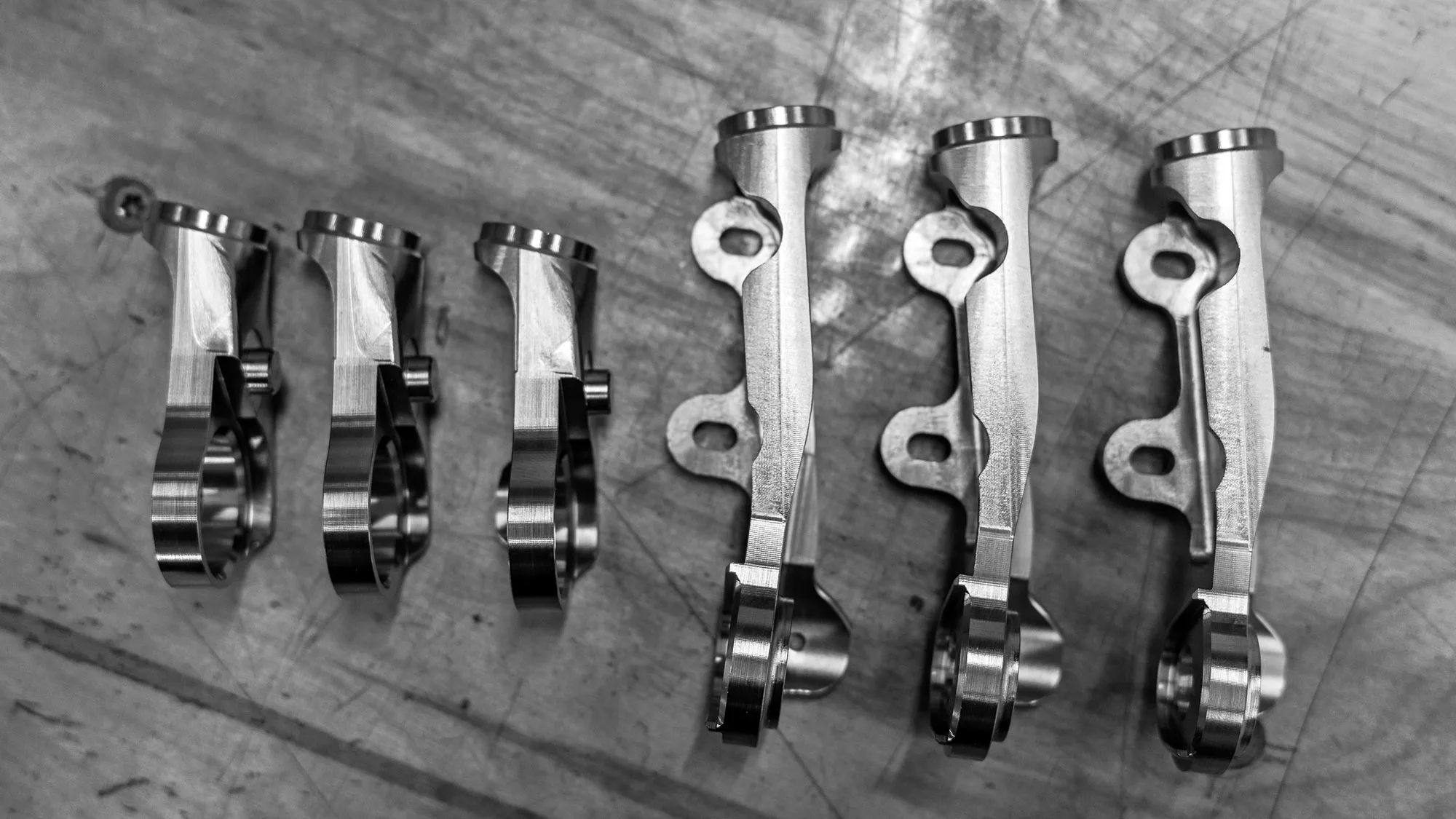 Mosaic RT-Zero Ops custom LTD titanium & carbon halo concept road bike, CNC-machined dropouts in process