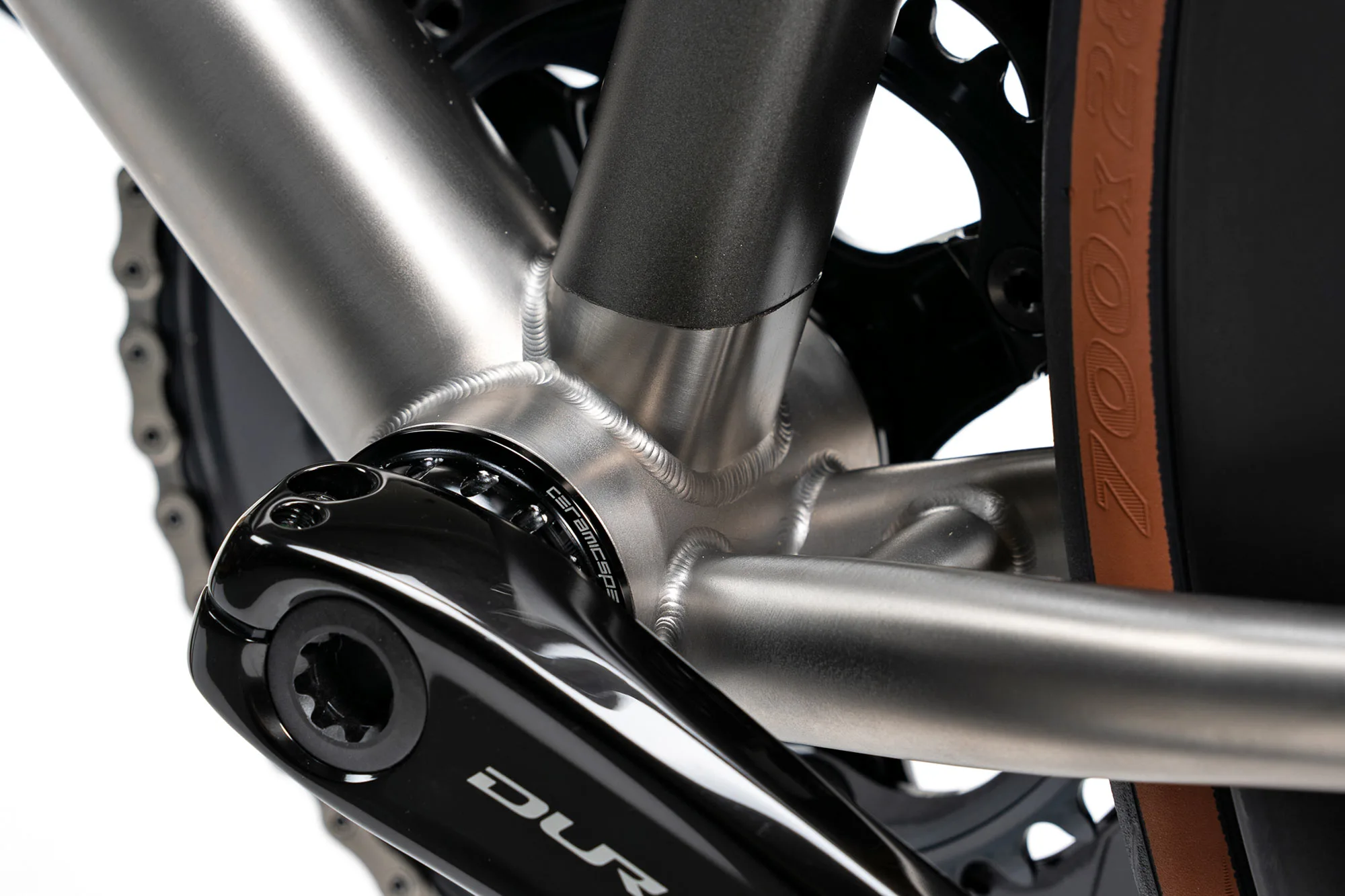Mosaic RT-Zero Ops custom LTD titanium & carbon halo concept road bike, T47 BB