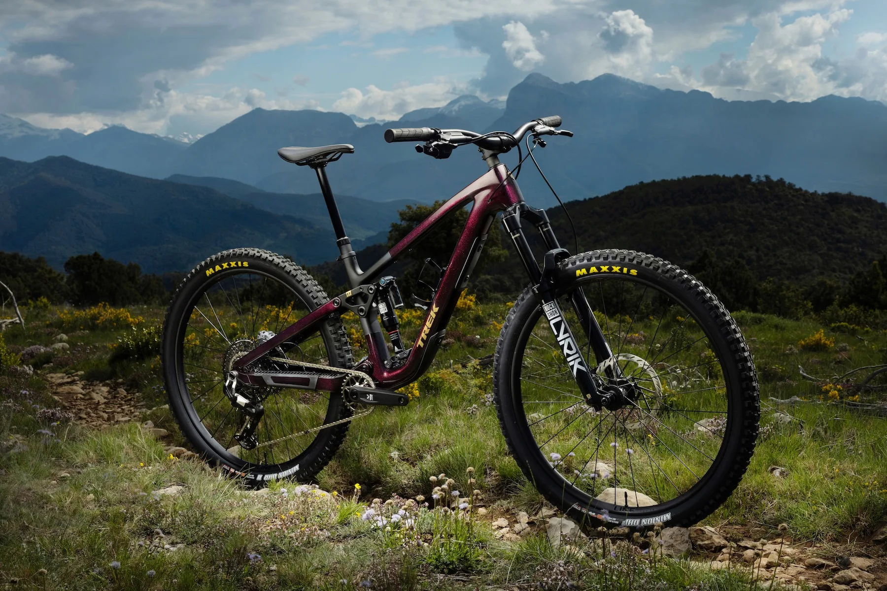 Stock image of the new Trek Fuel outdoors