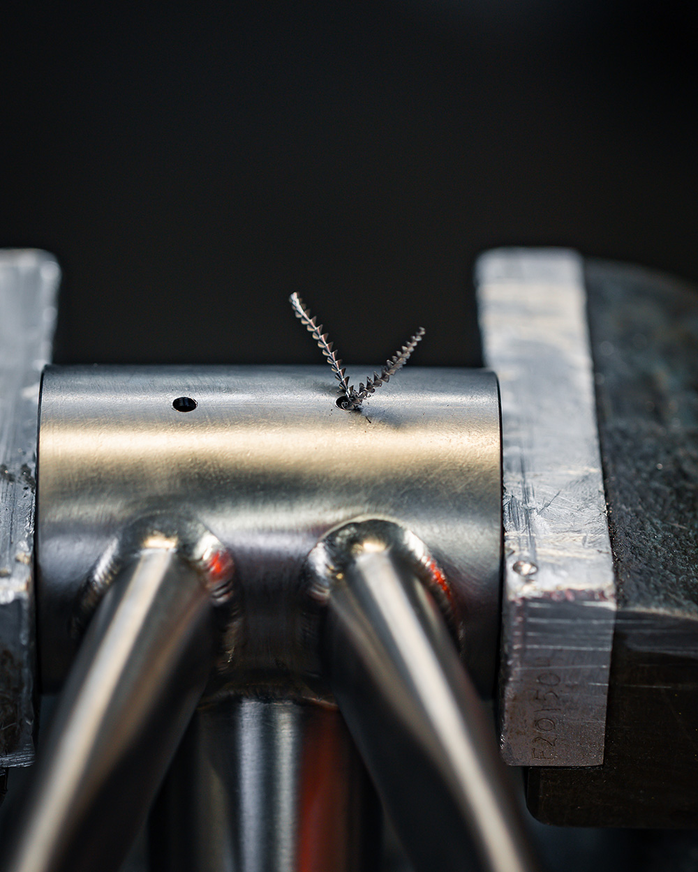 Bottom bracket frame manufacturing at Firsthand Framebuilding School