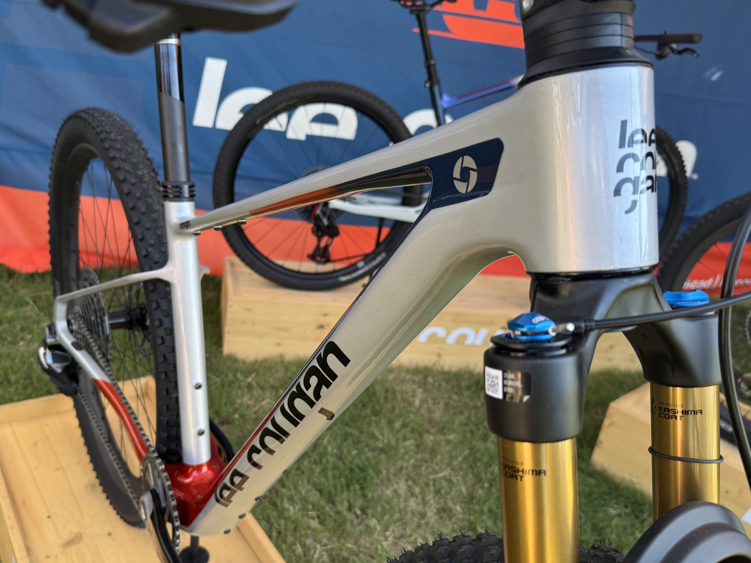 Lee Cougan Rampage Origin lightweight carbon XC MTB hardtail, Front end view