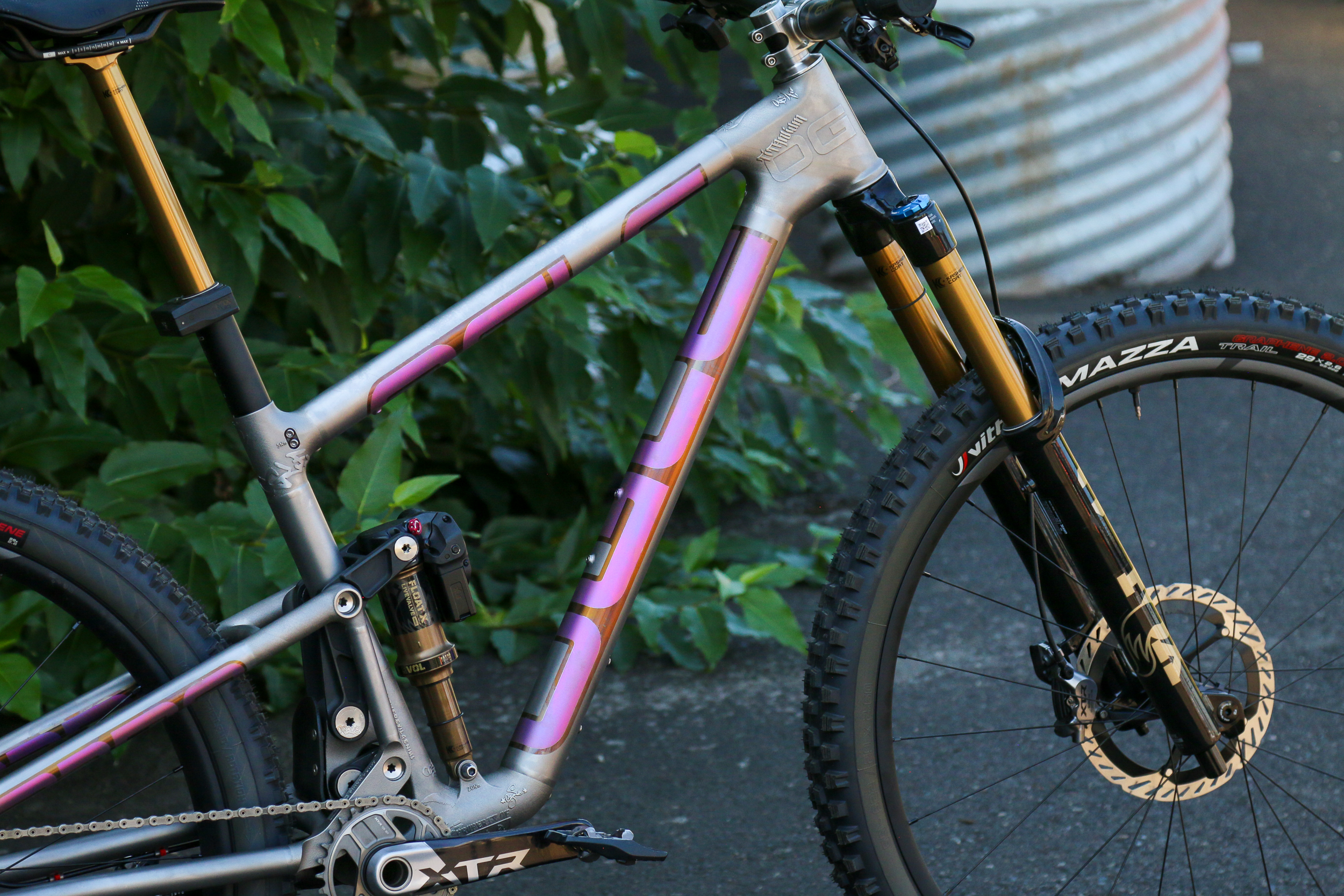OCDC 3d printed titanium full suspension mtb