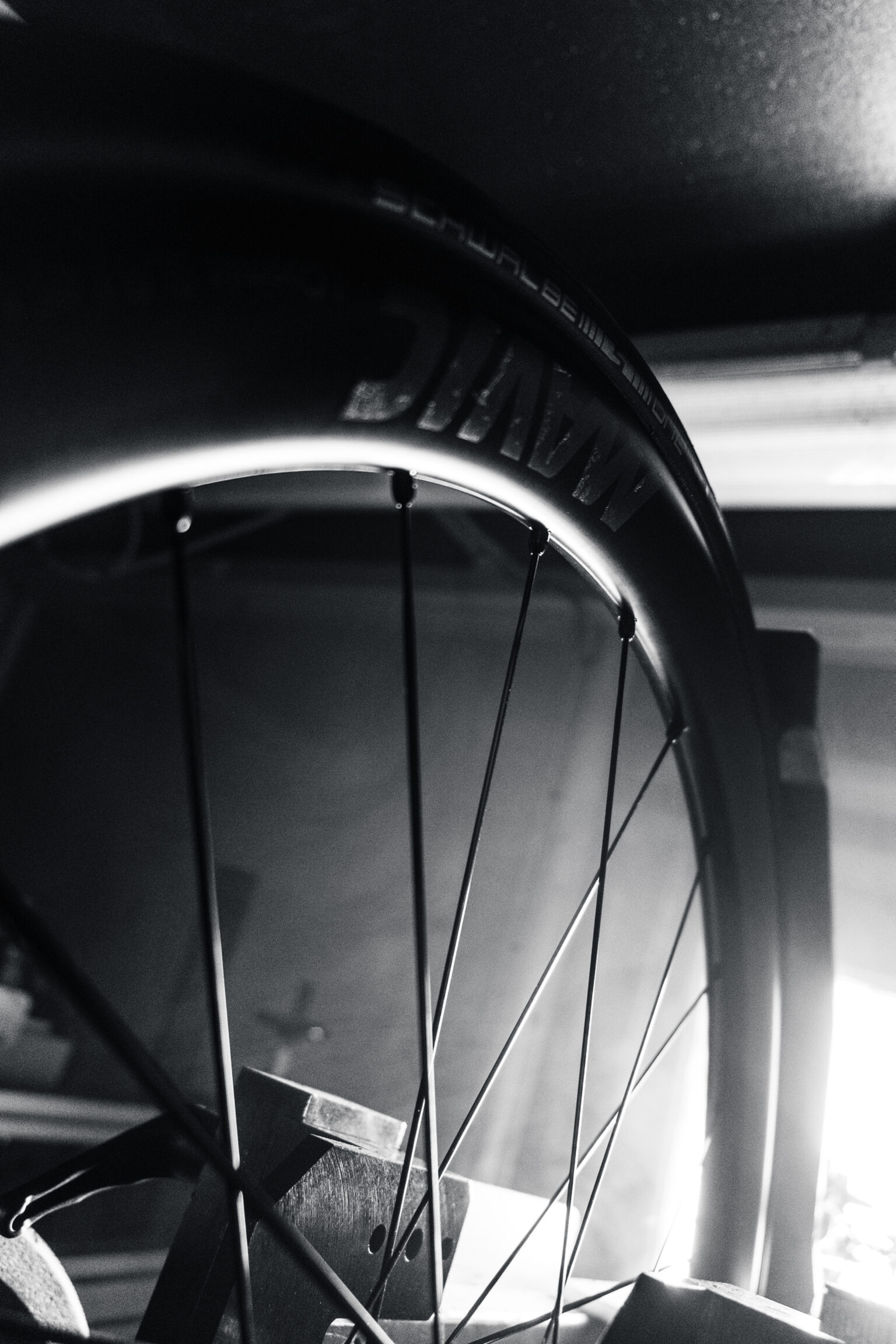 Mavic Cosmic SLR in a wheel stand