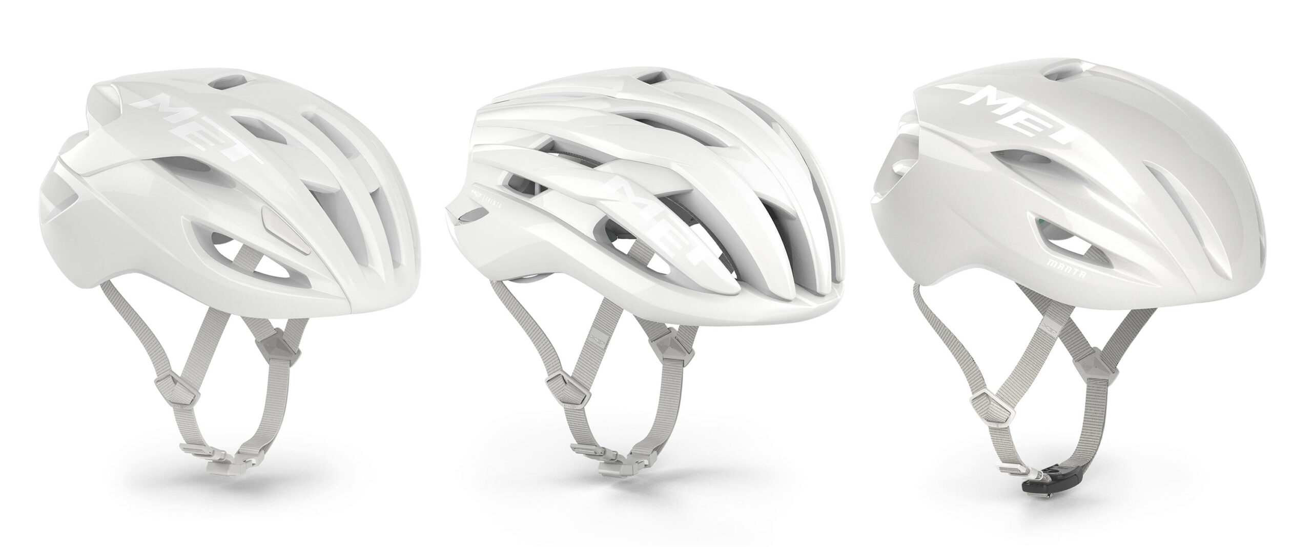 MET Absolute White limited edition road bike helmets get clear MIPS Evolve Core protection inside: Rivale, Manta & Trenta