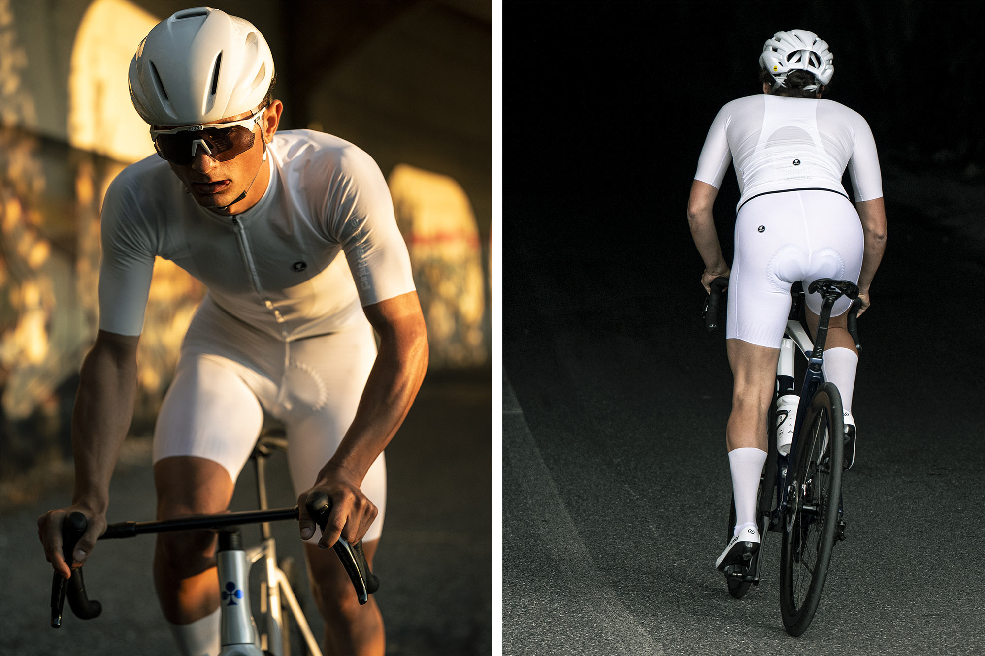 MET Absolute White limited edition road bike helmets get clear MIPS Evolve Core protection inside, riding with all-white cycling kit