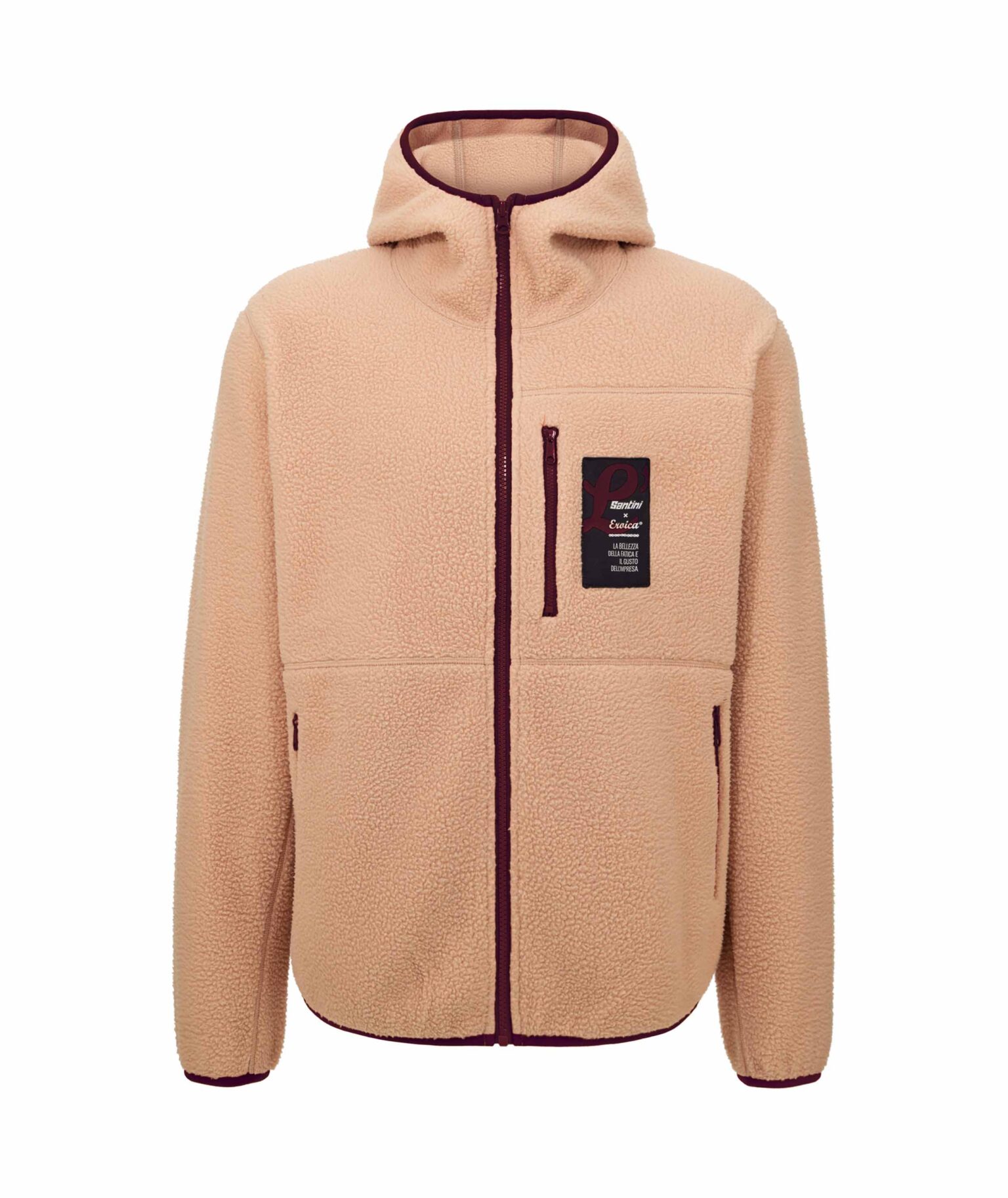 Santini x Eroica casual wear zip up hoodie