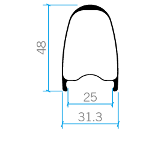 Vision SC 48 i25 rim profile