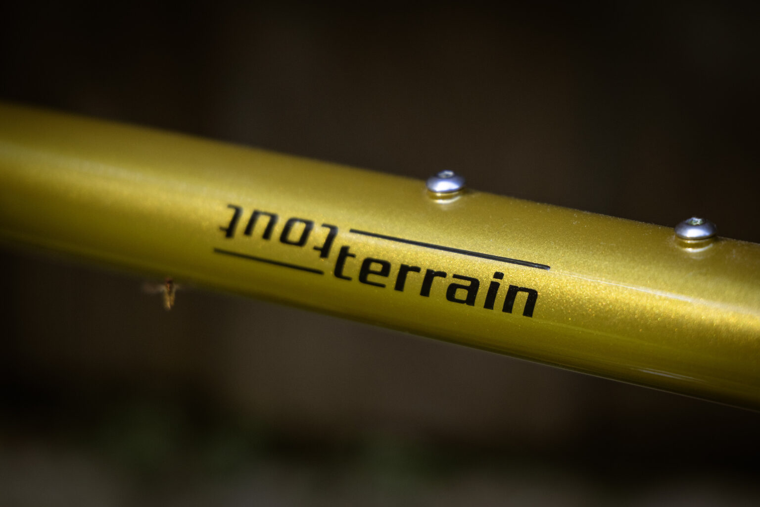 Tout Terrain logo on tubing of new Ceres gravel bike