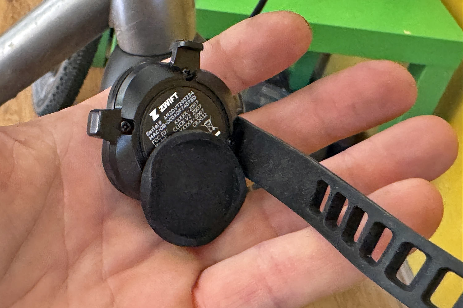 Zwift Click v2 virtual shifting in-game controllers, backside